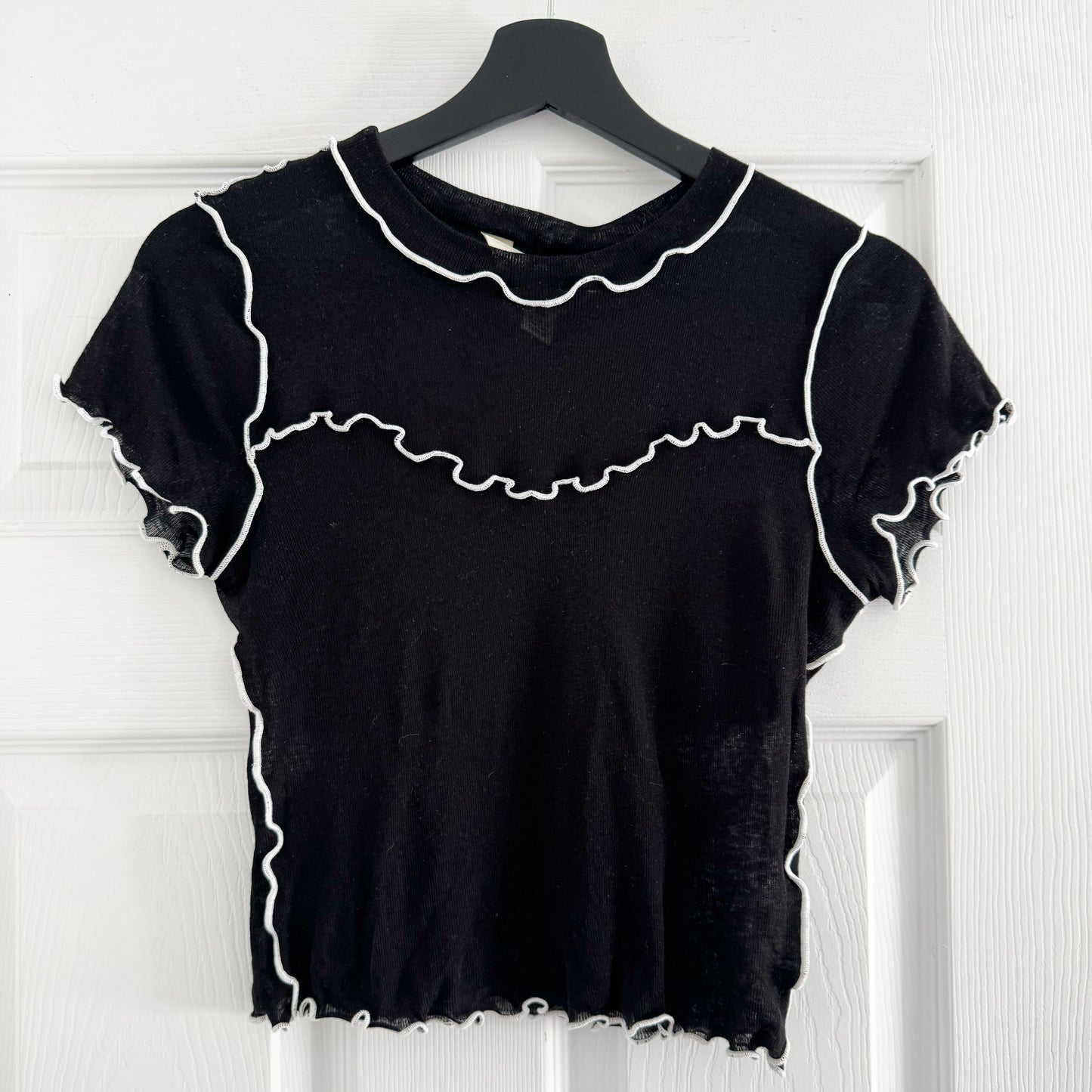 Eliza Faulkner "Gigi" Baby Tee in Black, size Small (fits like XS)
