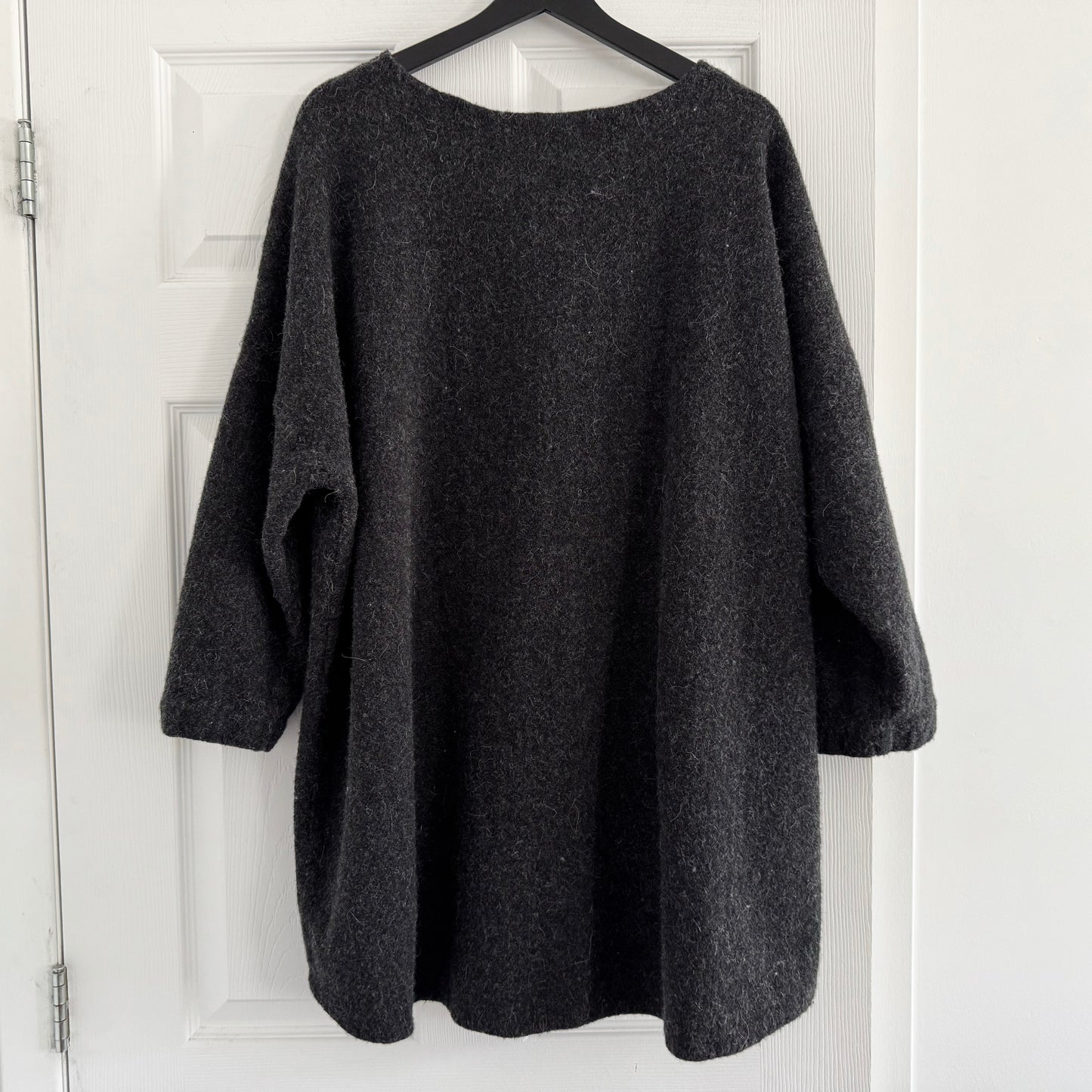 Elizabeth Suzann "Harper" Alpaca/Wool Blend Tunic in Charcoal Grey, O/S