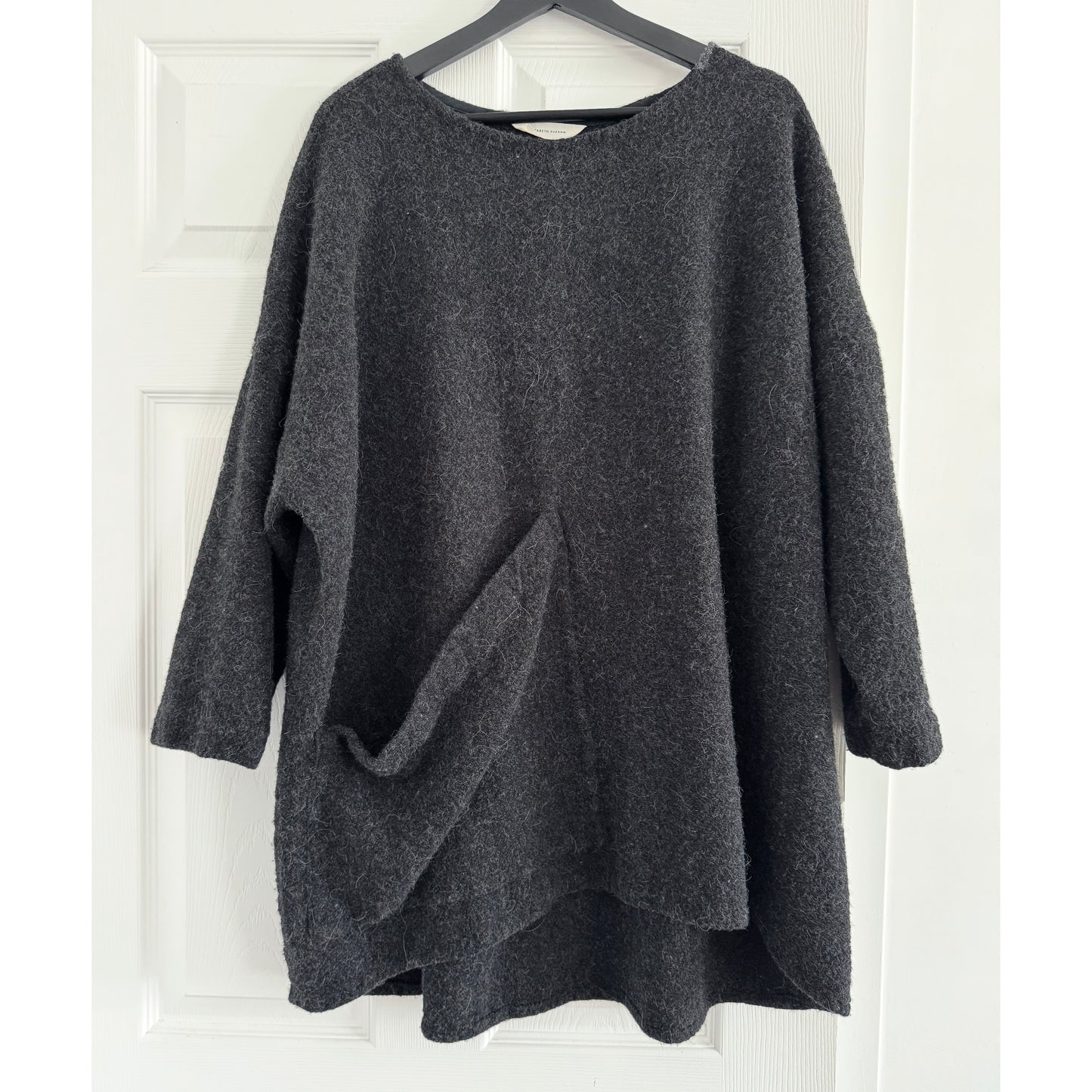 Elizabeth Suzann "Harper" Alpaca/Wool Blend Tunic in Charcoal Grey, O/S