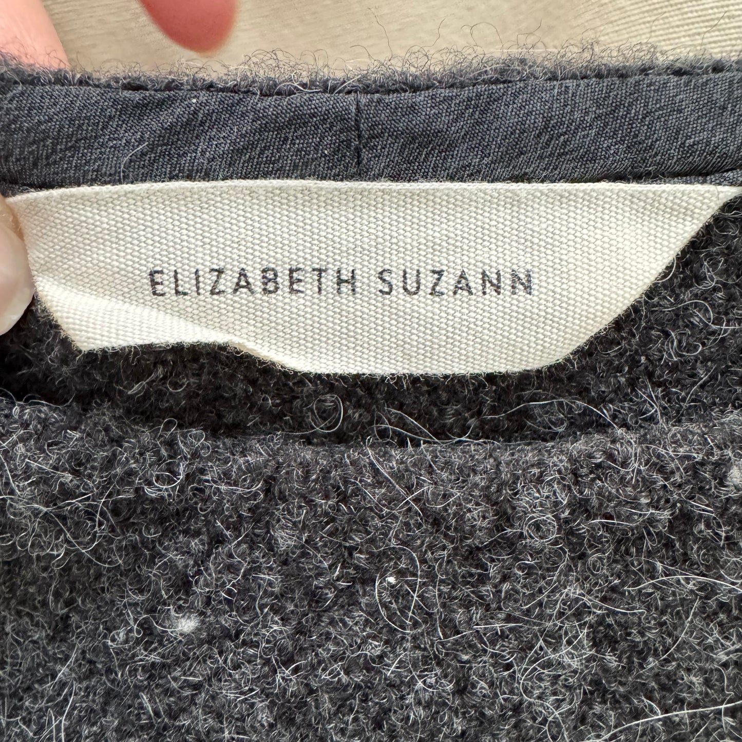 Elizabeth Suzann "Harper" Alpaca/Wool Blend Tunic in Charcoal Grey, O/S