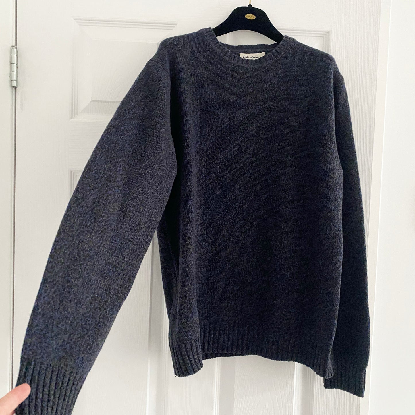 Emile LaFaurie Heathered Wool Crew Neck Sweater, size large (fits size medium)