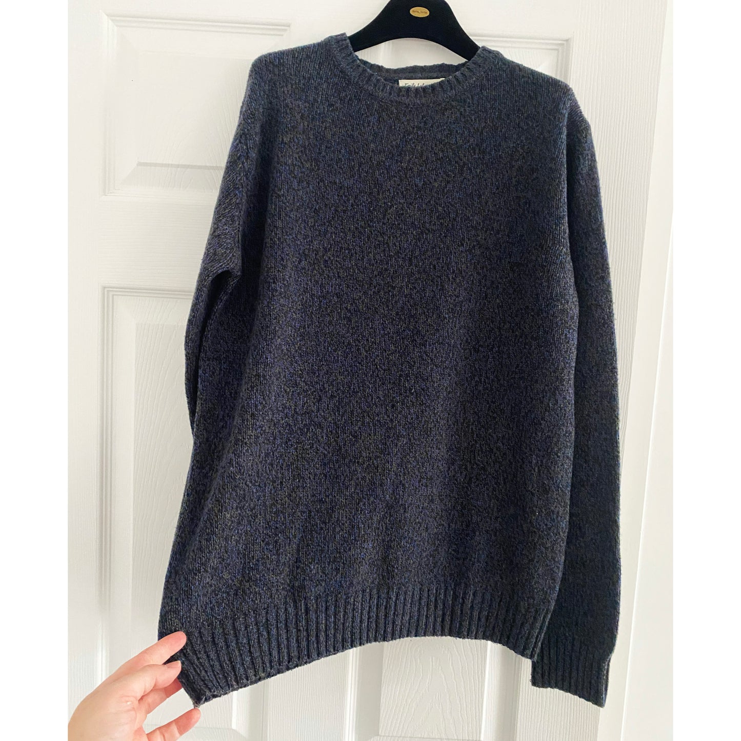 Emile LaFaurie Heathered Wool Crew Neck Sweater, size large (fits size medium)