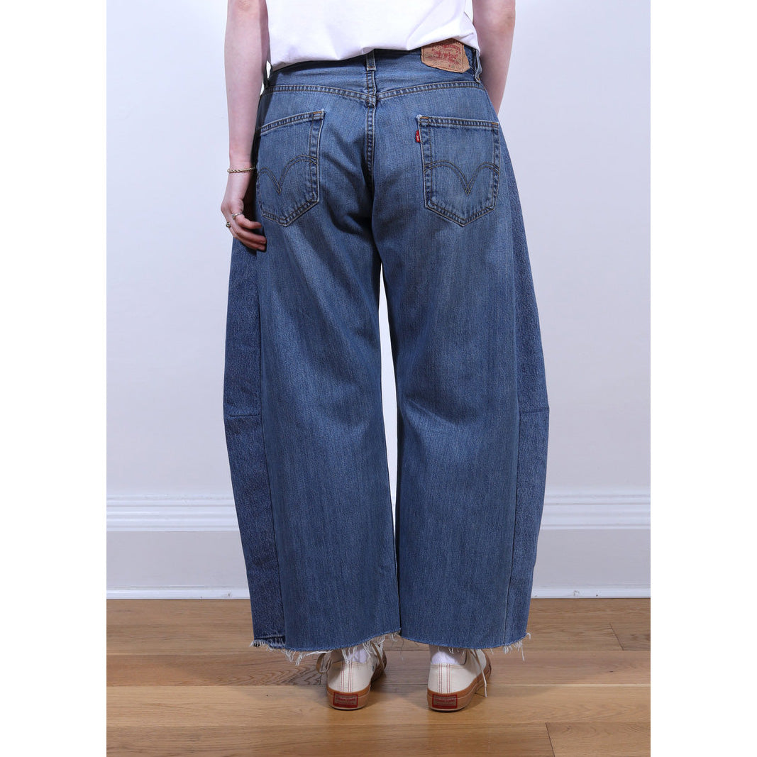 B-Sides Reworked Lasso Jeans in Dark Medium Blue, size 32