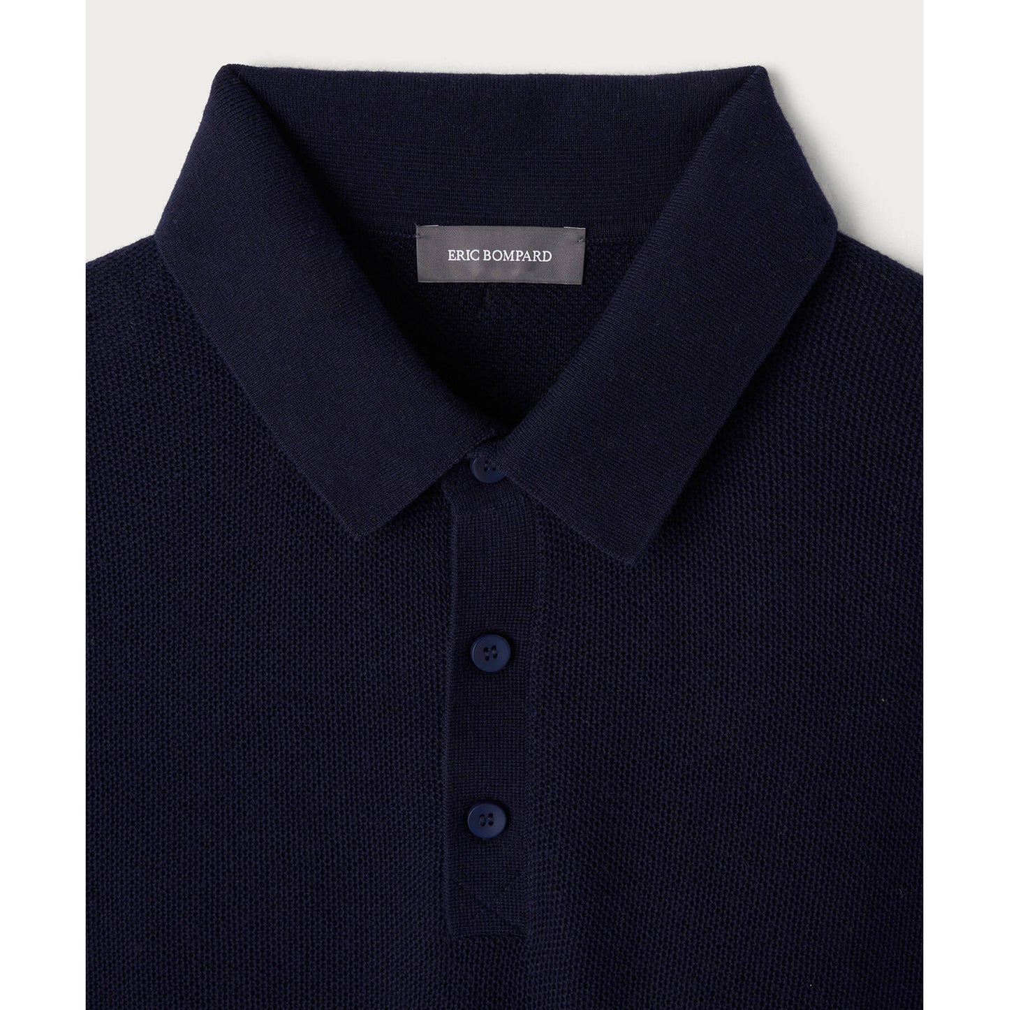 ** MENS ** Eric Bompard Navy Cotton/Cashmere Polo Neck, size large