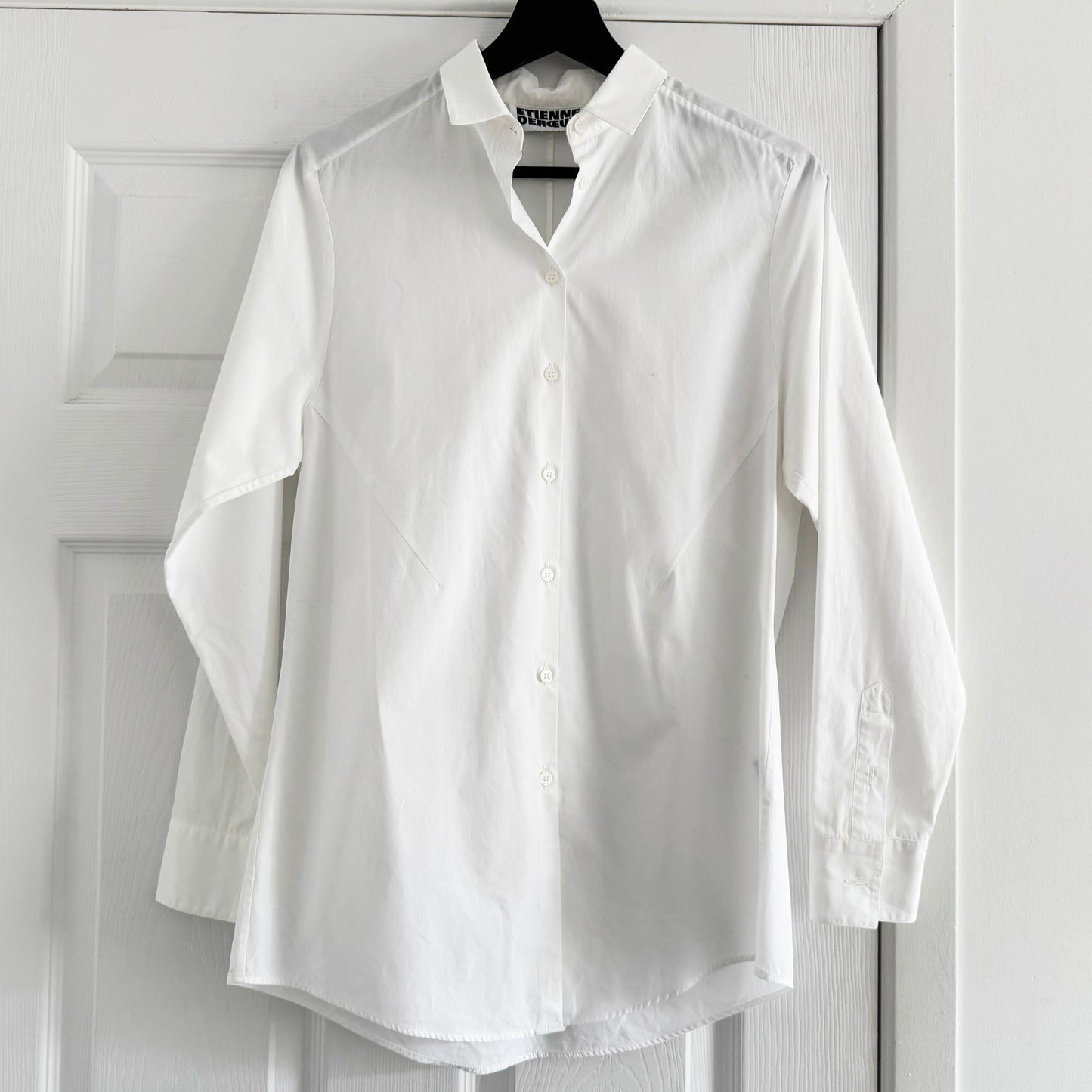 Etienne Deroeux White Poplin Shirt, size 34
