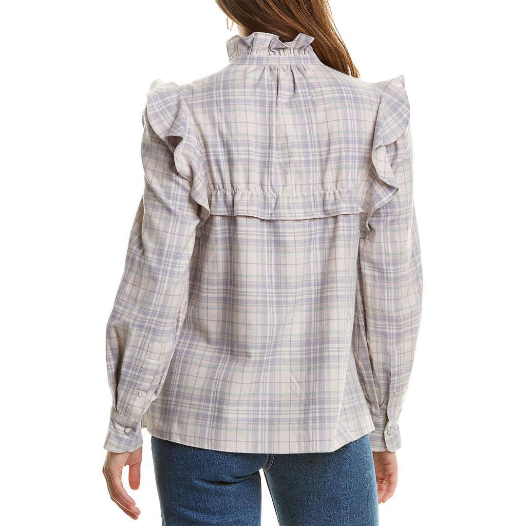 Isabel Marant Etoile "Idety" Plaid Blouse, size 36 (like a Small)