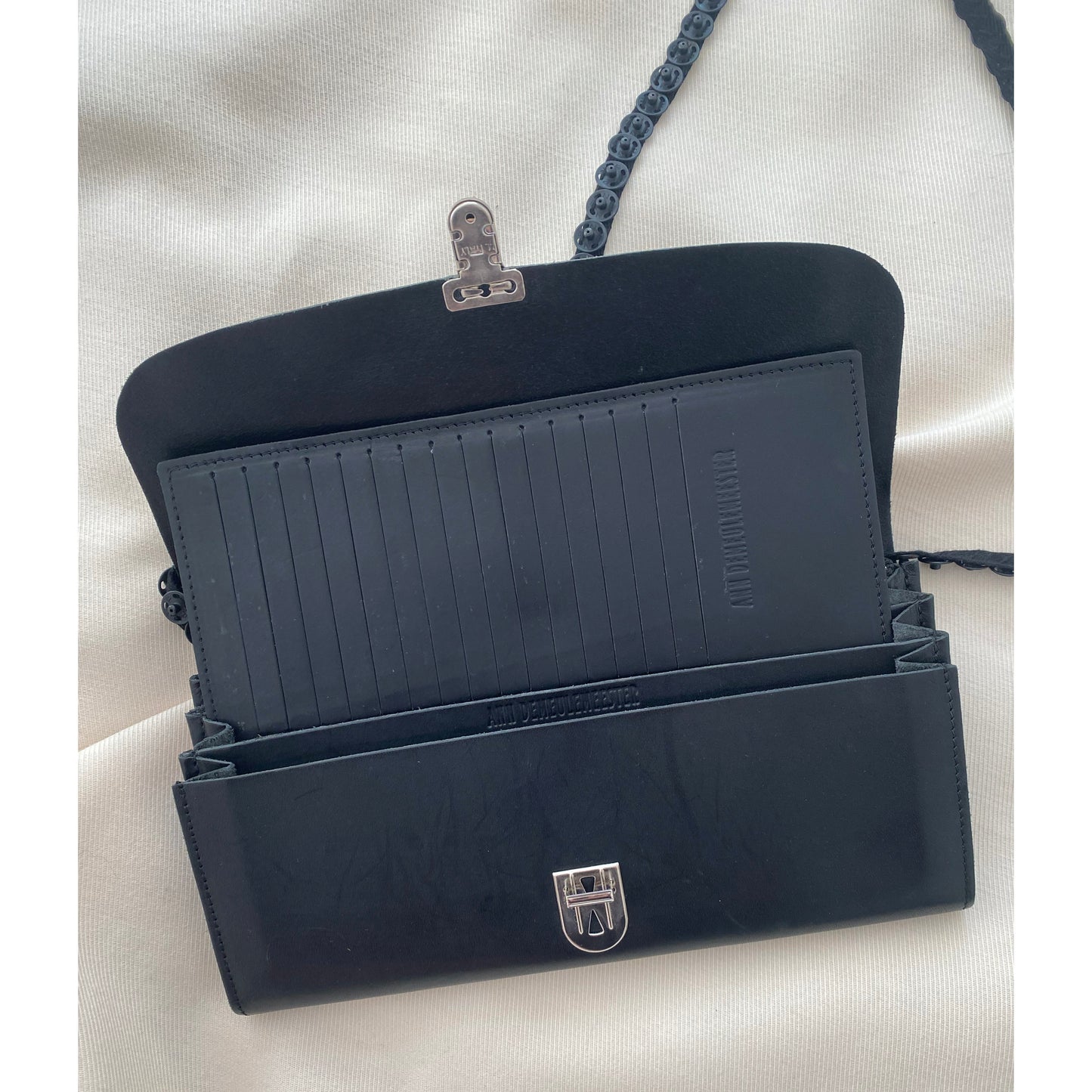 Ann Demeuelemeester Wallet on "Chain" in Black