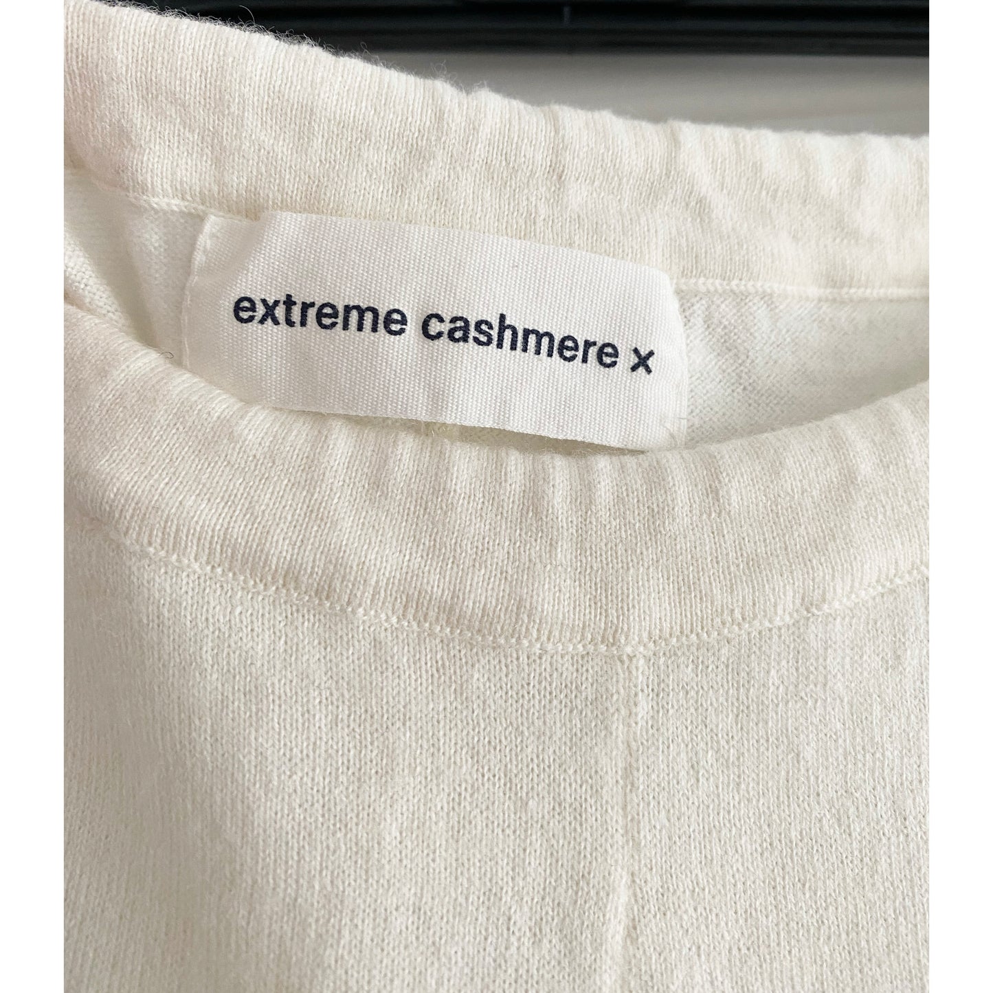 Extreme Cashmere Ivory Cotton/Cashmere Lounge Pant, One Size Only ** hemmed **