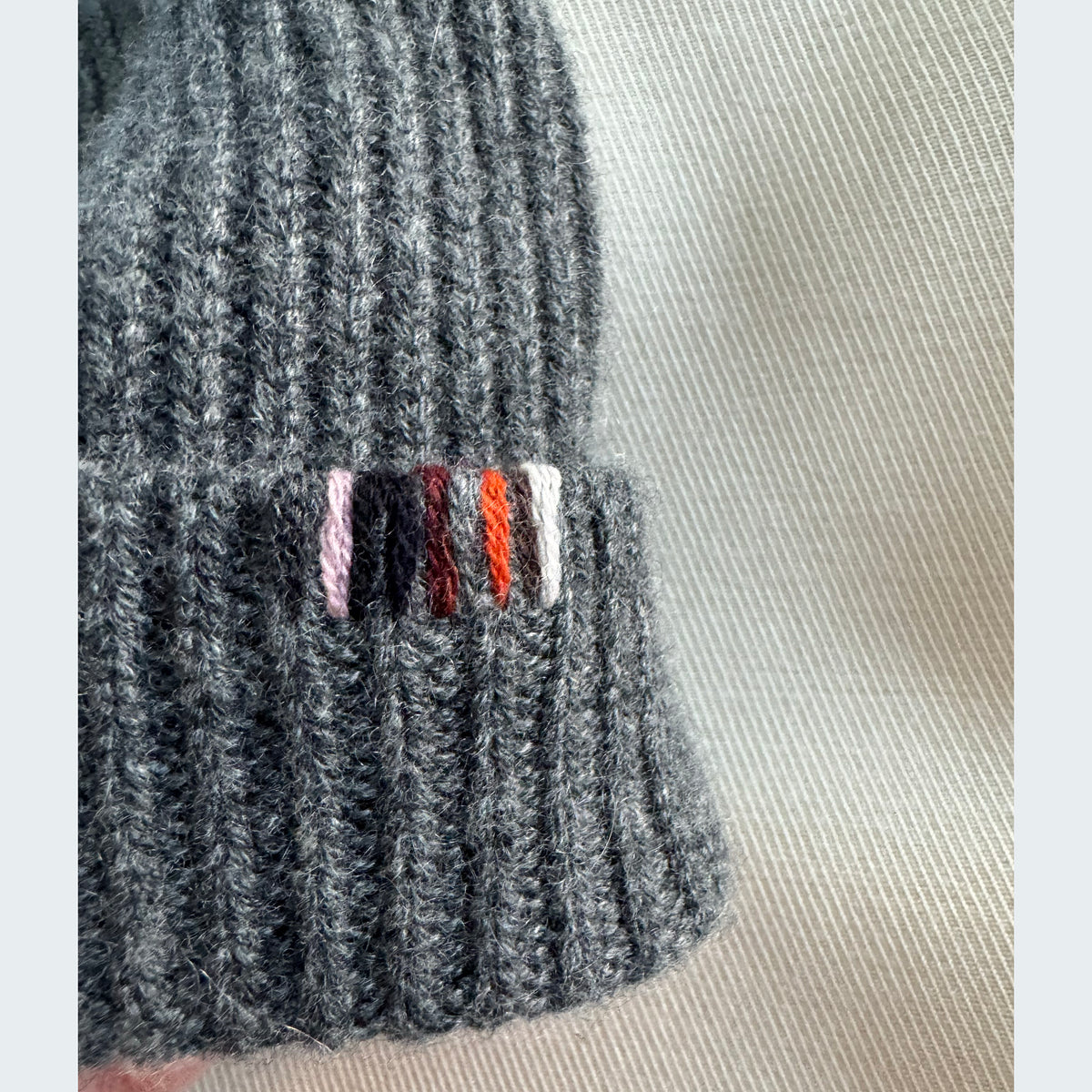 Extreme Cashmere Ribbed Beanie in Grey