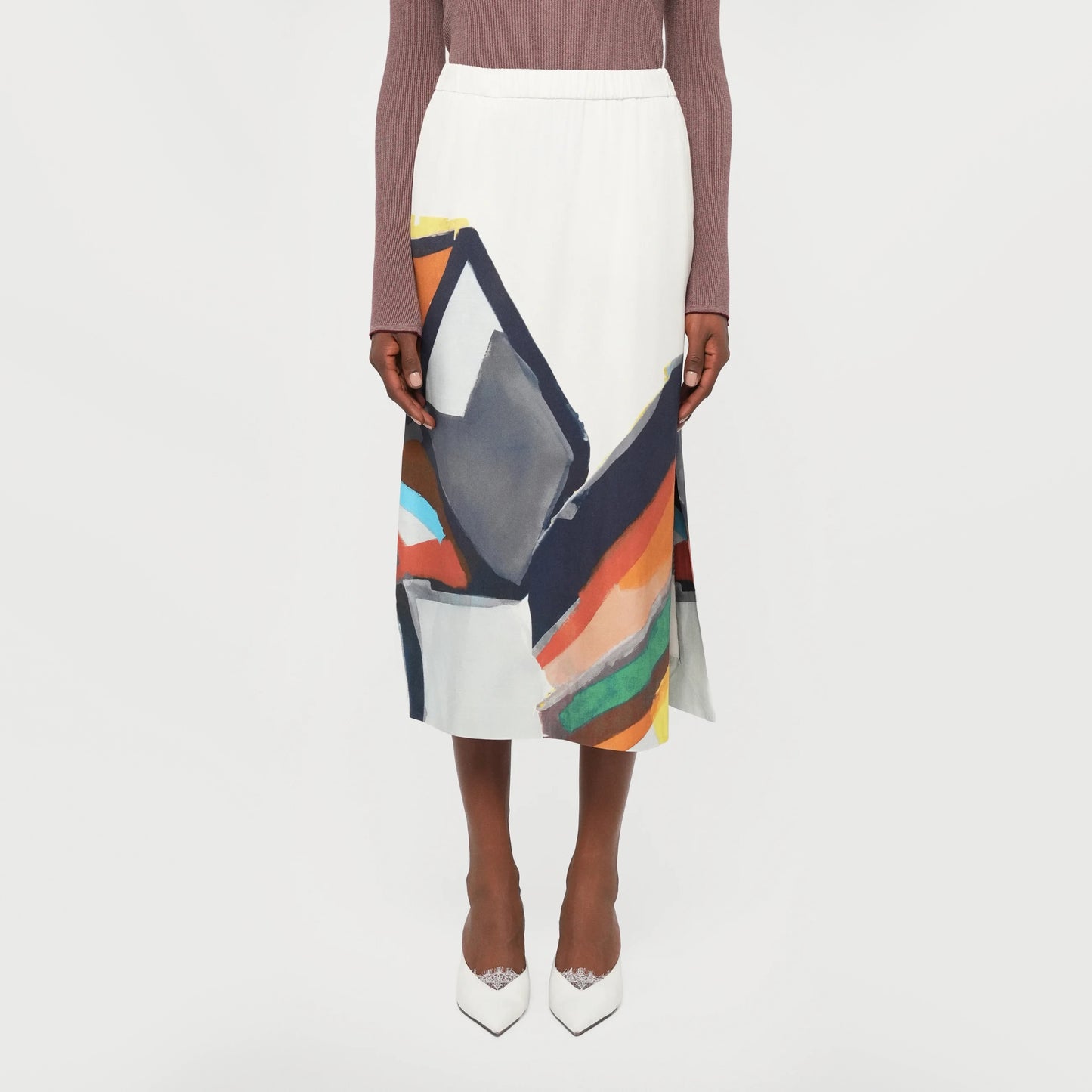 Munthe "Rocky" Skirt in Ivory/Multicolour, size 36 (size Small)