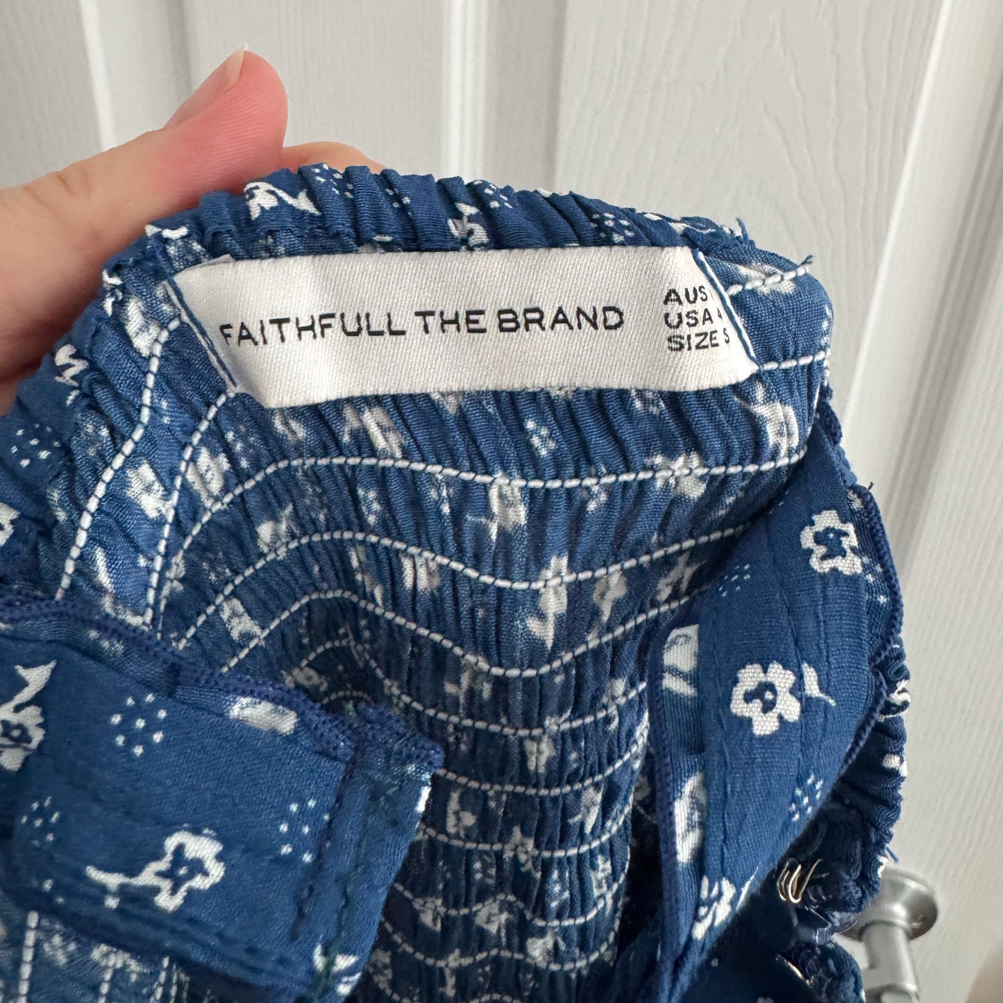 Faithfull The Brand "Noemie" Dress in Blue, size Small