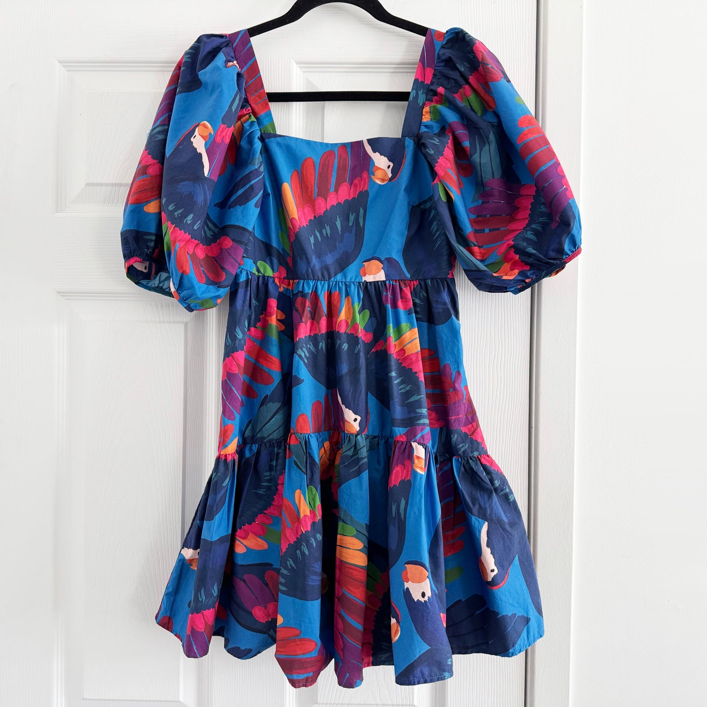 FARM Rio Rainbow Macaw Mini Dress, size XS