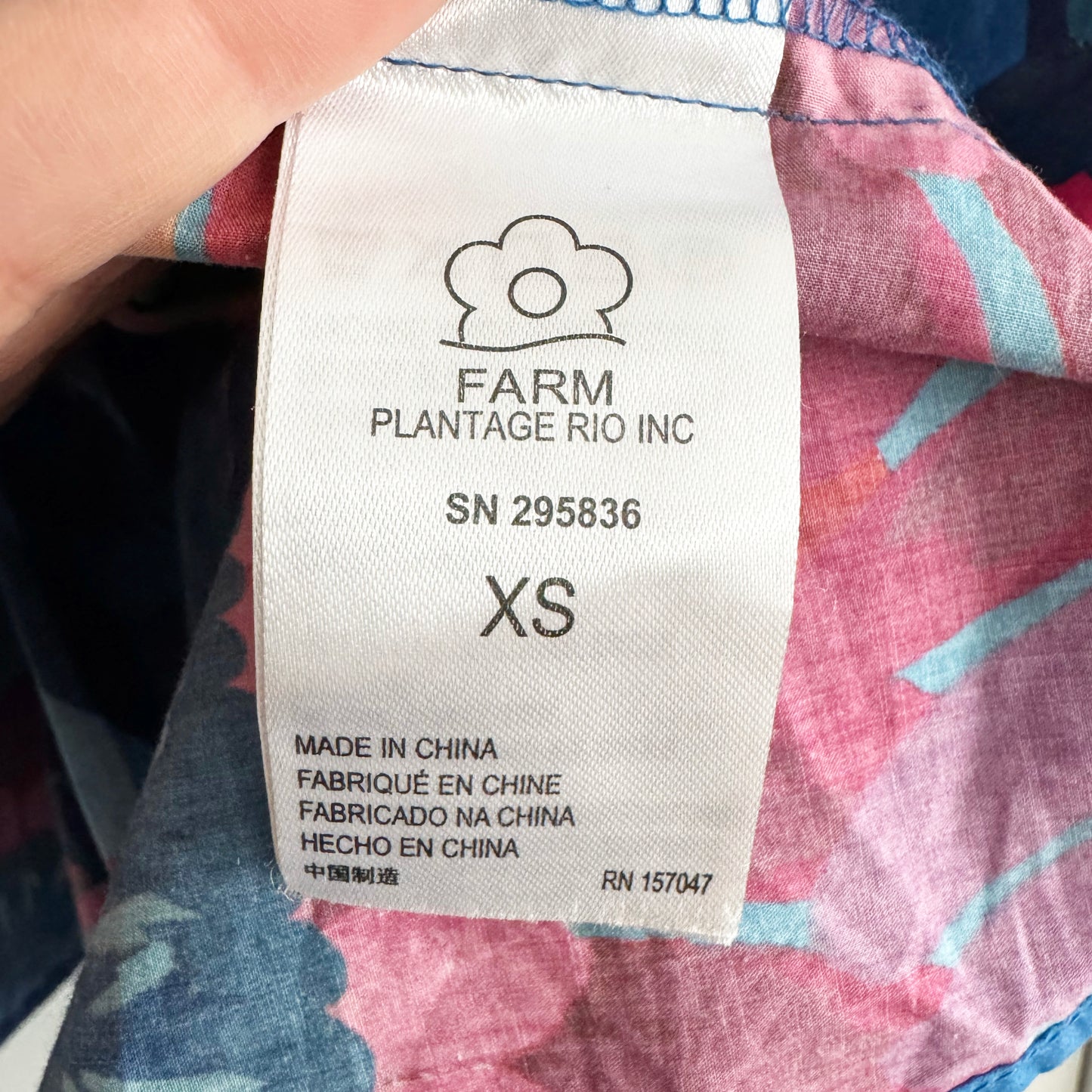 FARM Rio Rainbow Macaw Mini Dress, size XS