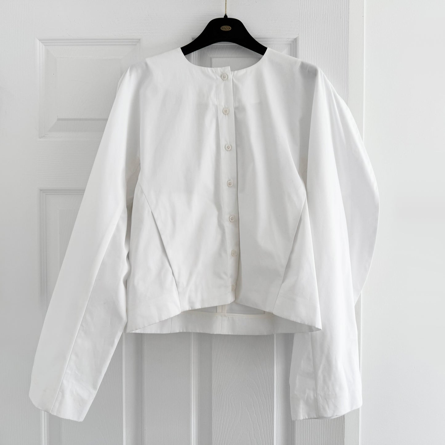 Fidan Novruzova "Eline" Poplin Shirt in White, size Medium