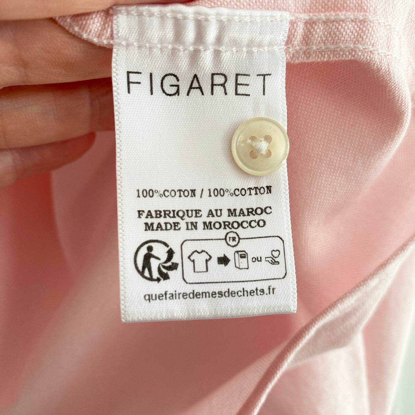 Figaret "Charlotte" Shirt in Pink, size 36 (fits like size small)