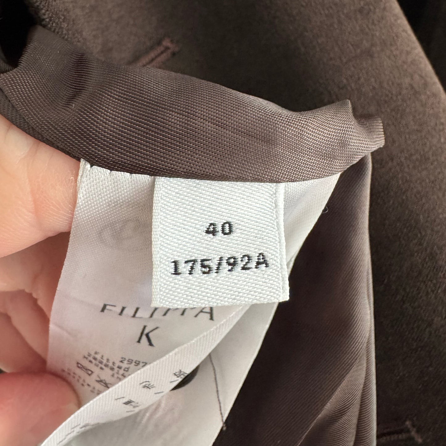 Filippa K Double Breasted Velvet Blazer in Brown, size 40 (fits size 8)