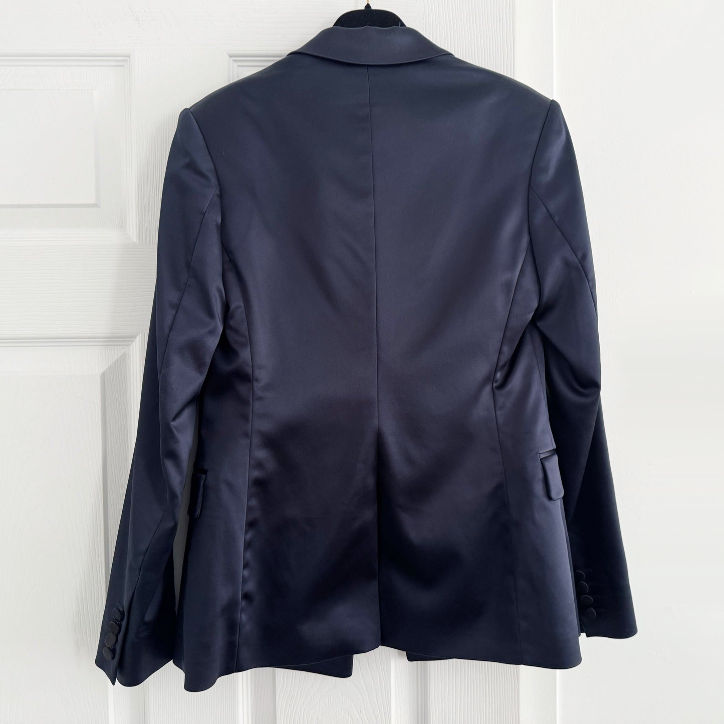 Filippa K Navy Satin Blazer, size XS