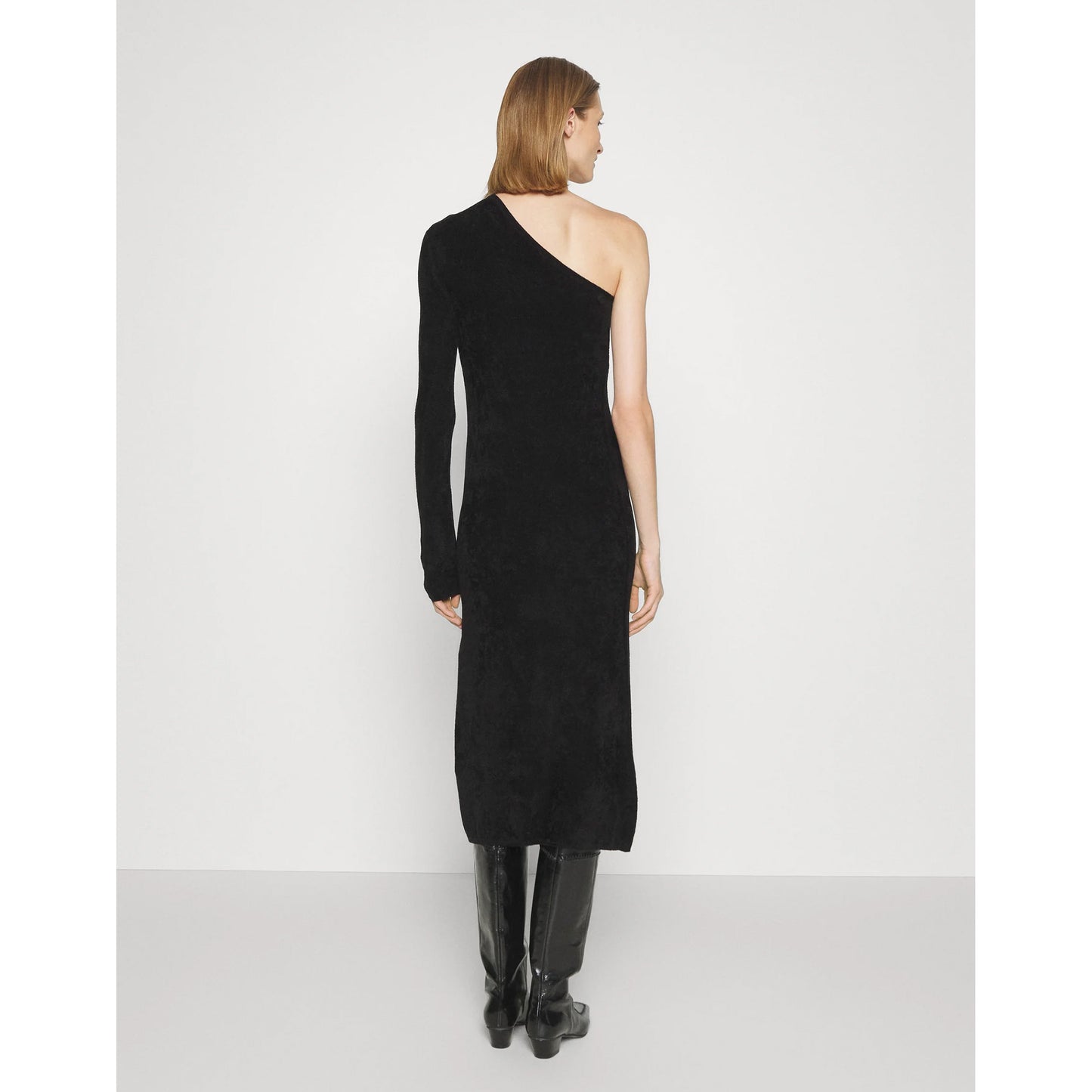 Filippa K One Shoulder Dress in Black, Size Small