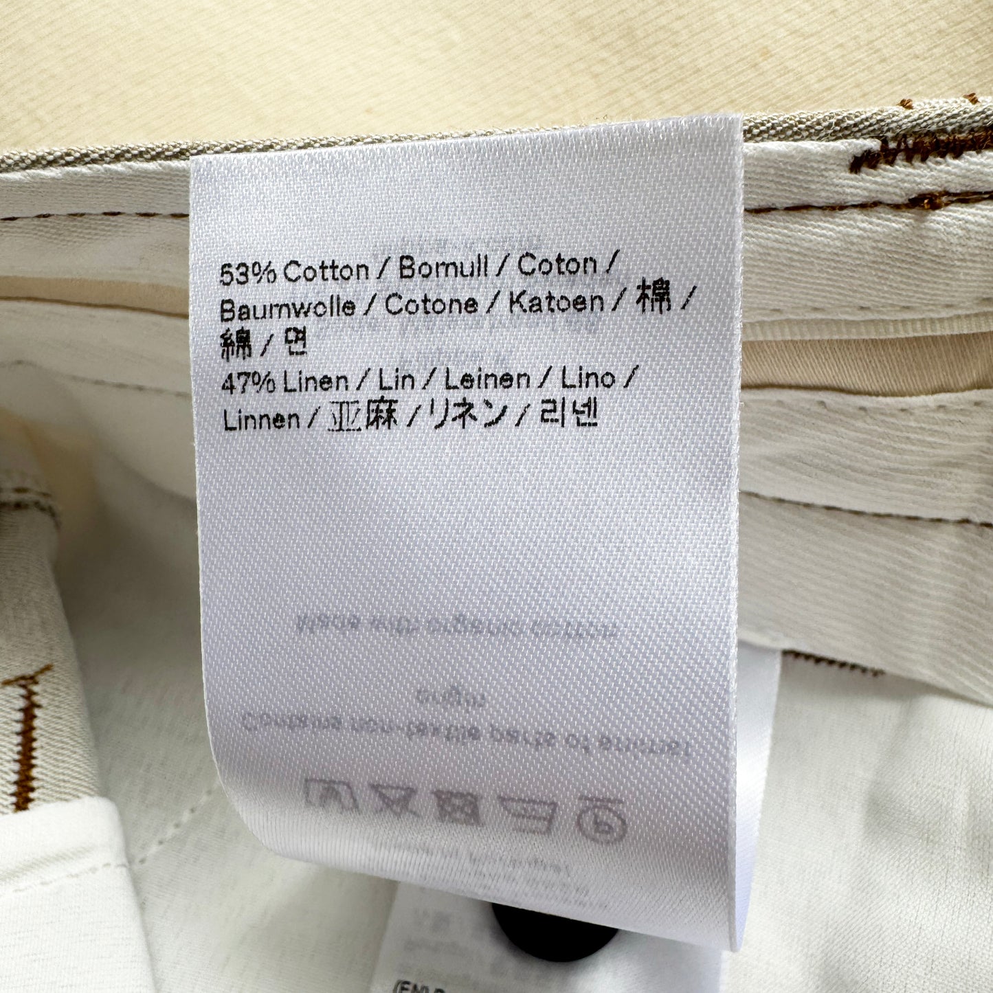 Filippa K "Bella" Mariner Trousers in Beige/Taupe, size 38 (size 6)