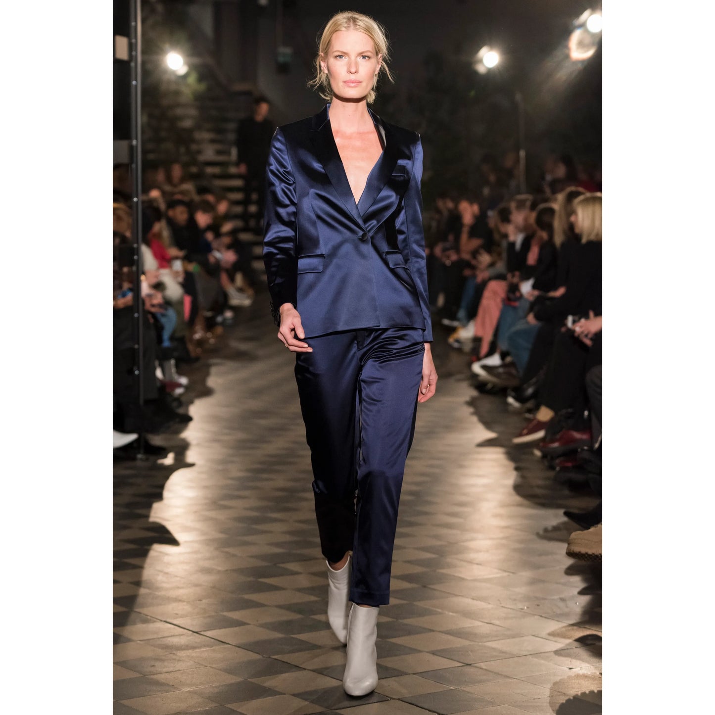 Filippa K Navy Satin Blazer, size XS