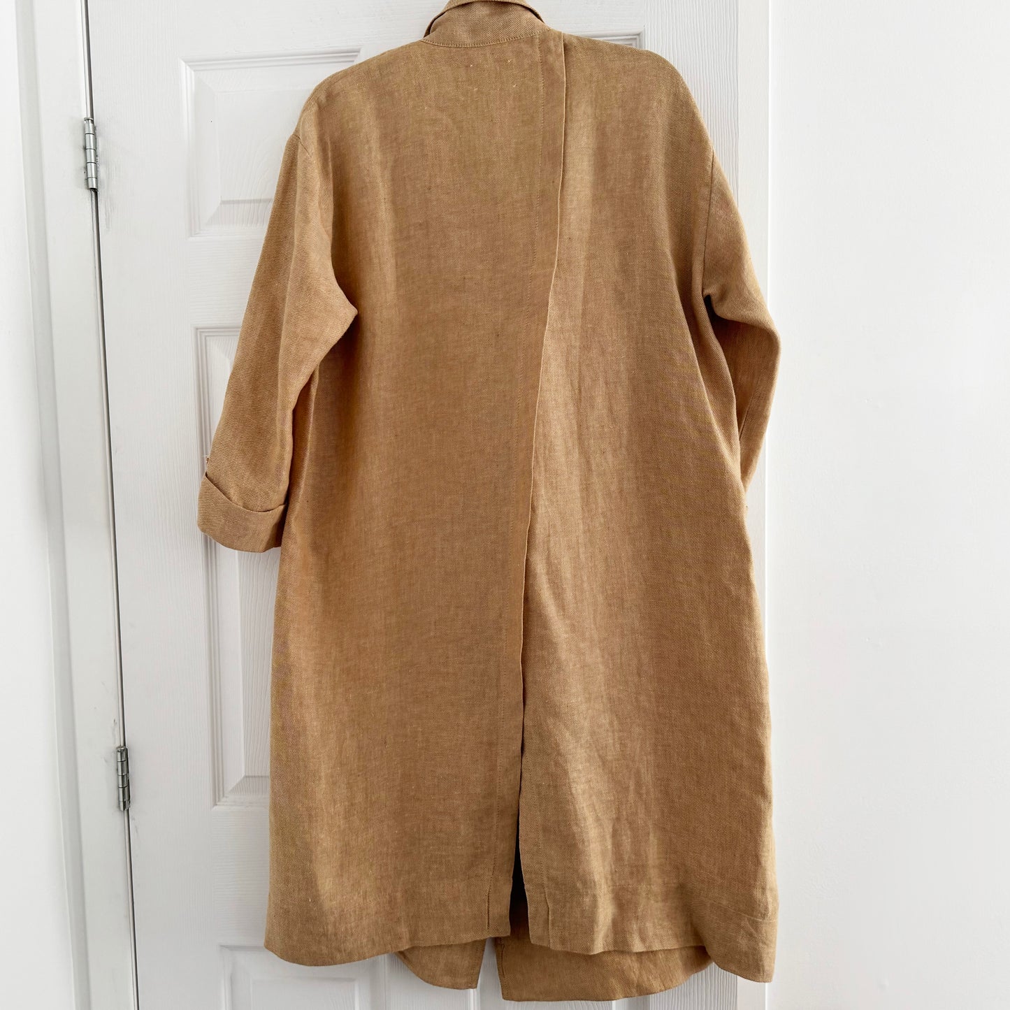 Forte.Forte Slouchy Linen Jacket in Tan, size "0" (fits size small)