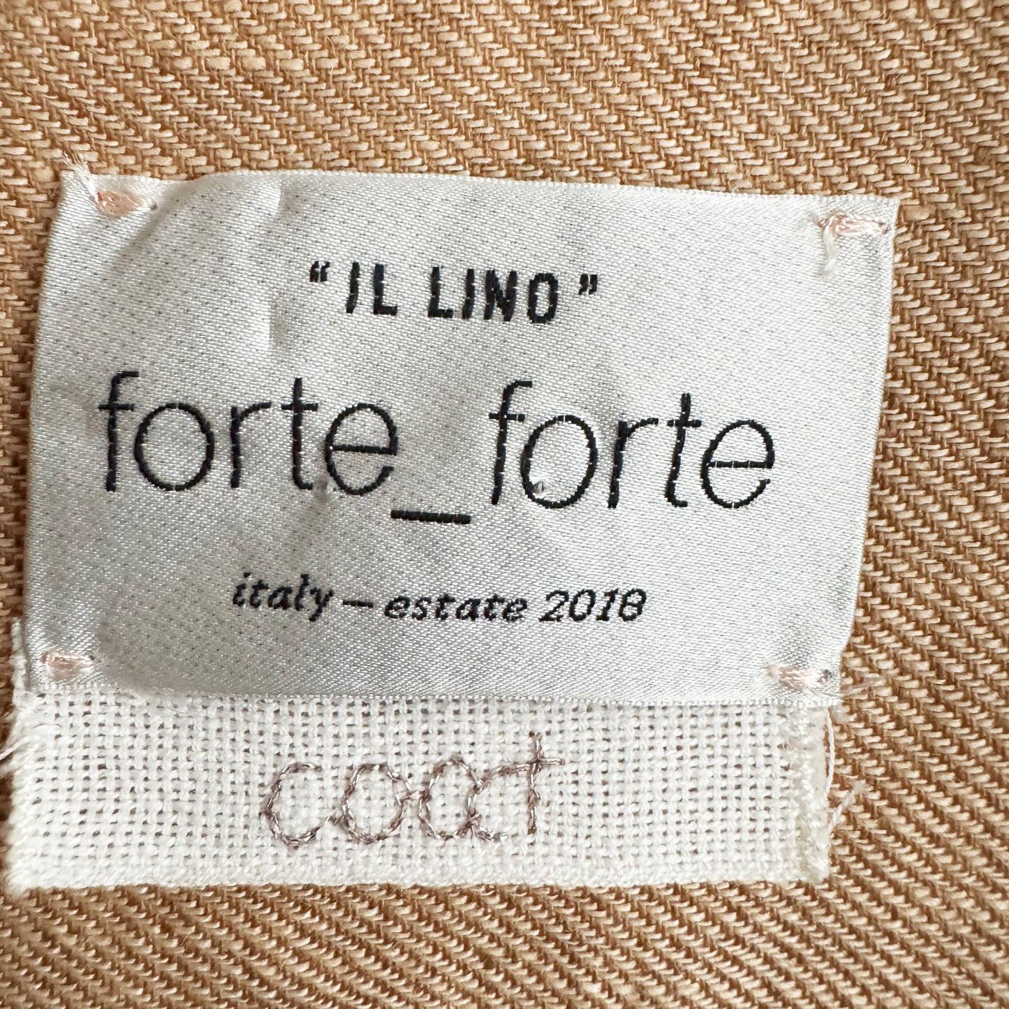 Forte.Forte Slouchy Linen Jacket in Tan, size "0" (fits size small)