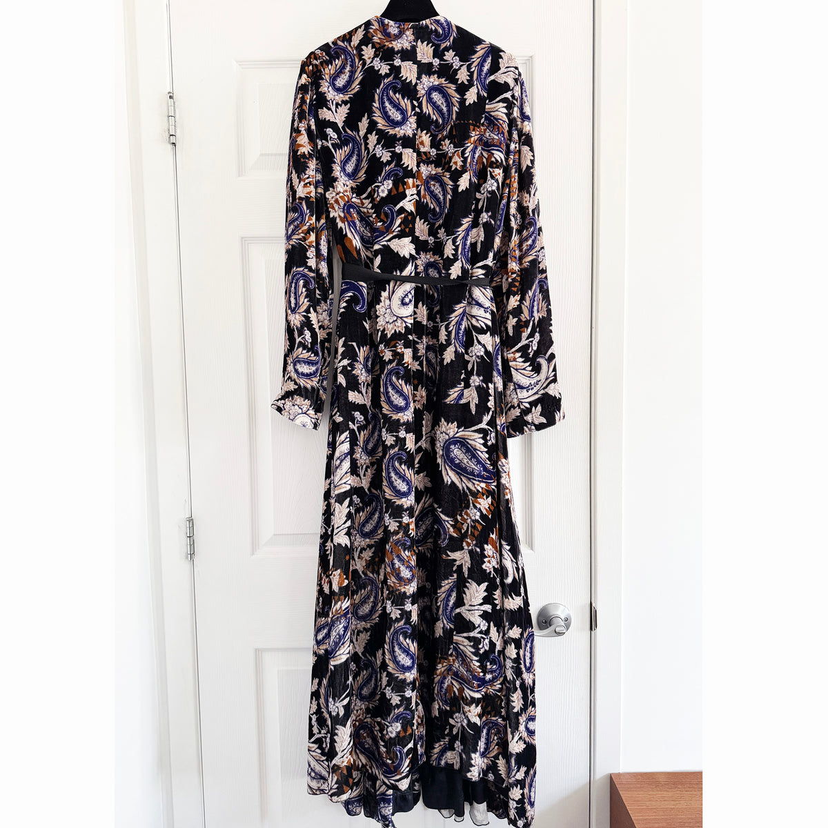 Forte_Forte Paisley Printed Velvet Duster, size "1" (size Small)