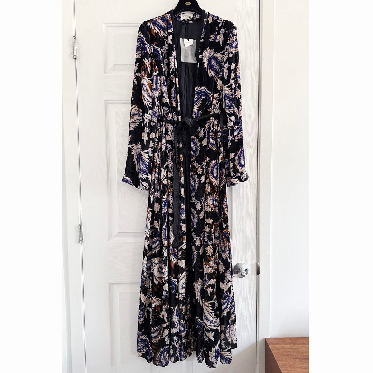 Forte_Forte Paisley Printed Velvet Duster, size "1" (size Small)