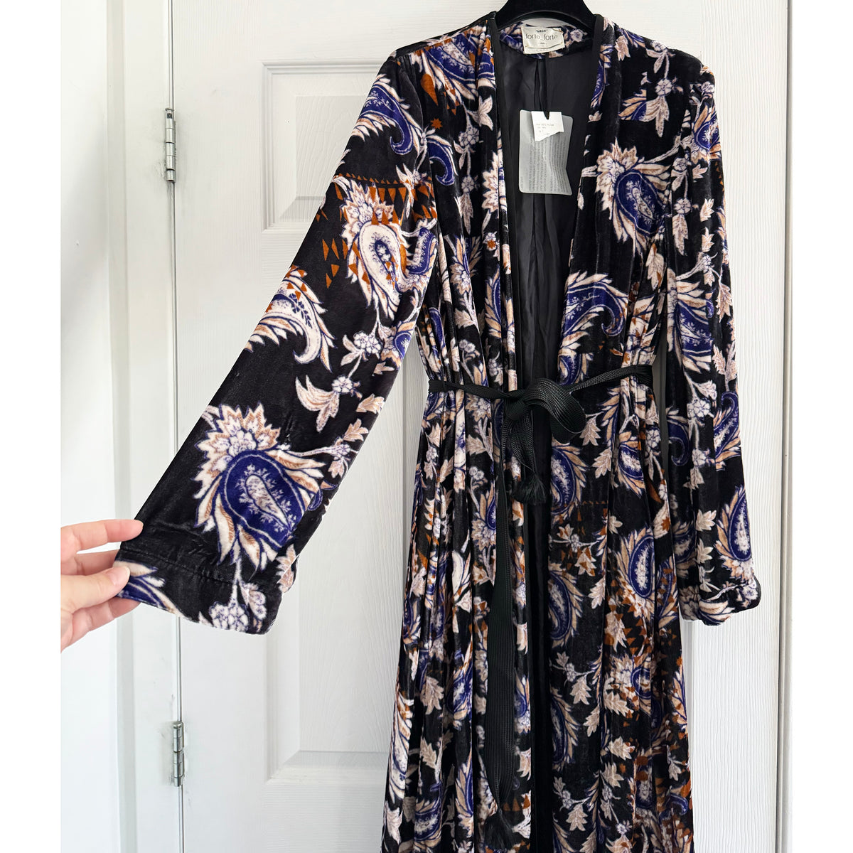 Forte_Forte Paisley Printed Velvet Duster, size "1" (size Small)