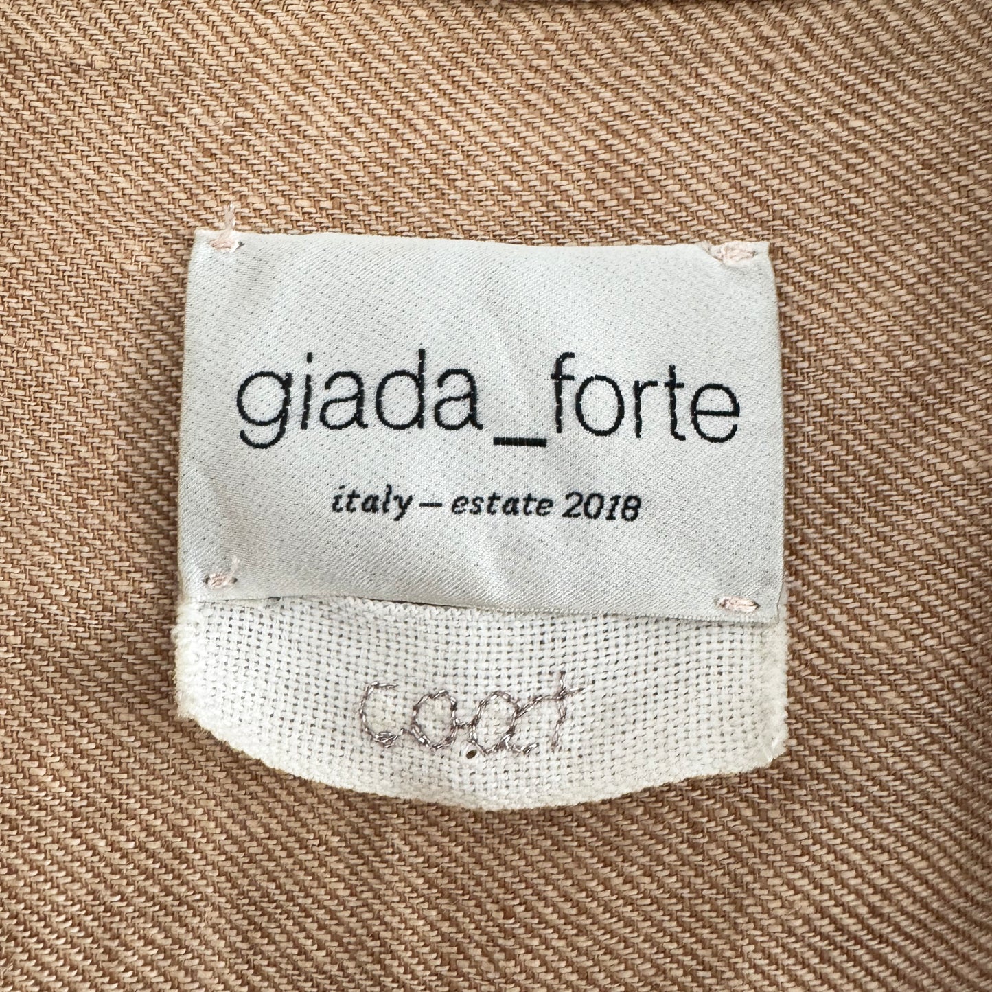 Forte.Forte Crossover Back Slouchy Linen Jacket in Tan, size "0" (fits size small)