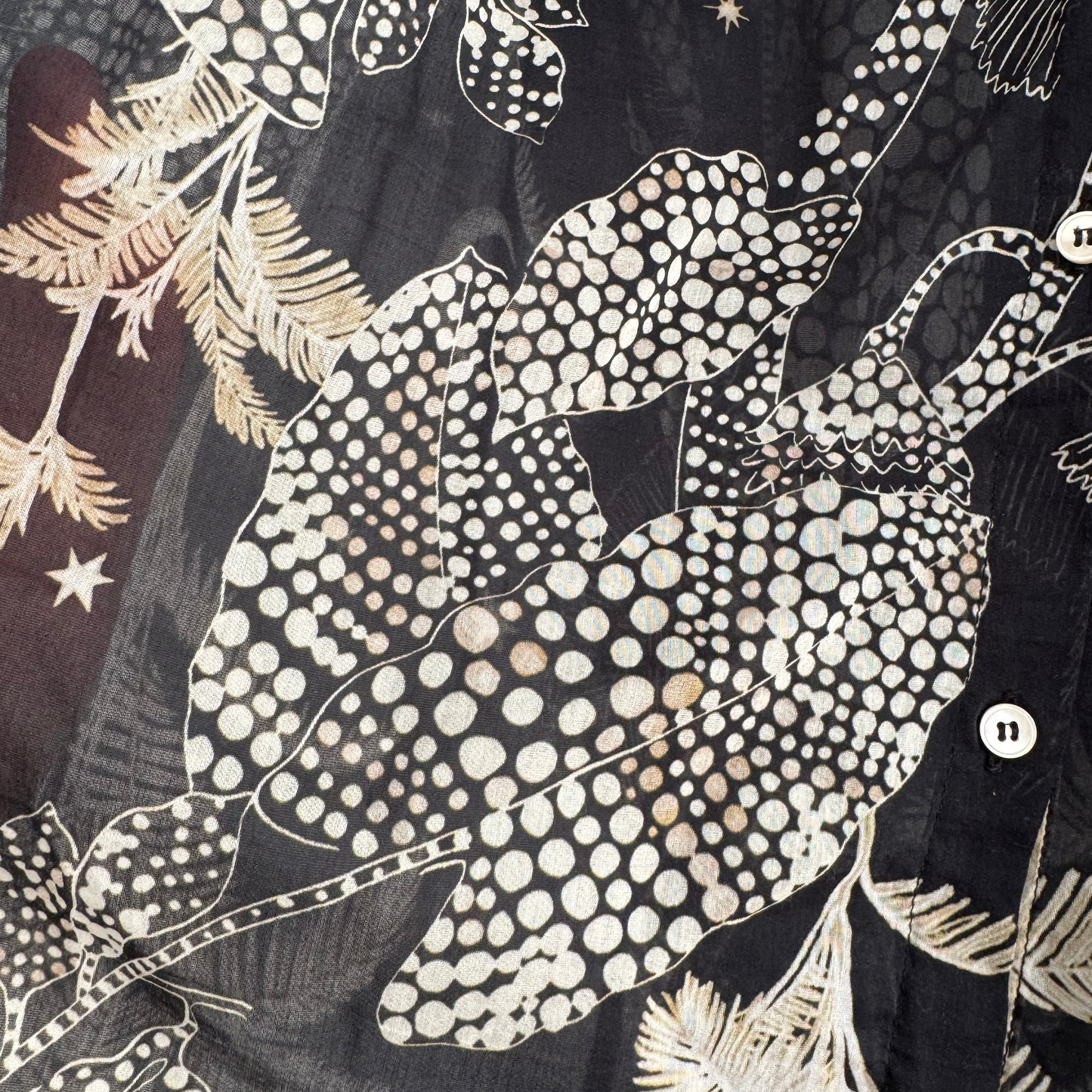 Forte_Forte "Le Stampe" Printed Voile Long Sleeve Blouse, size IV