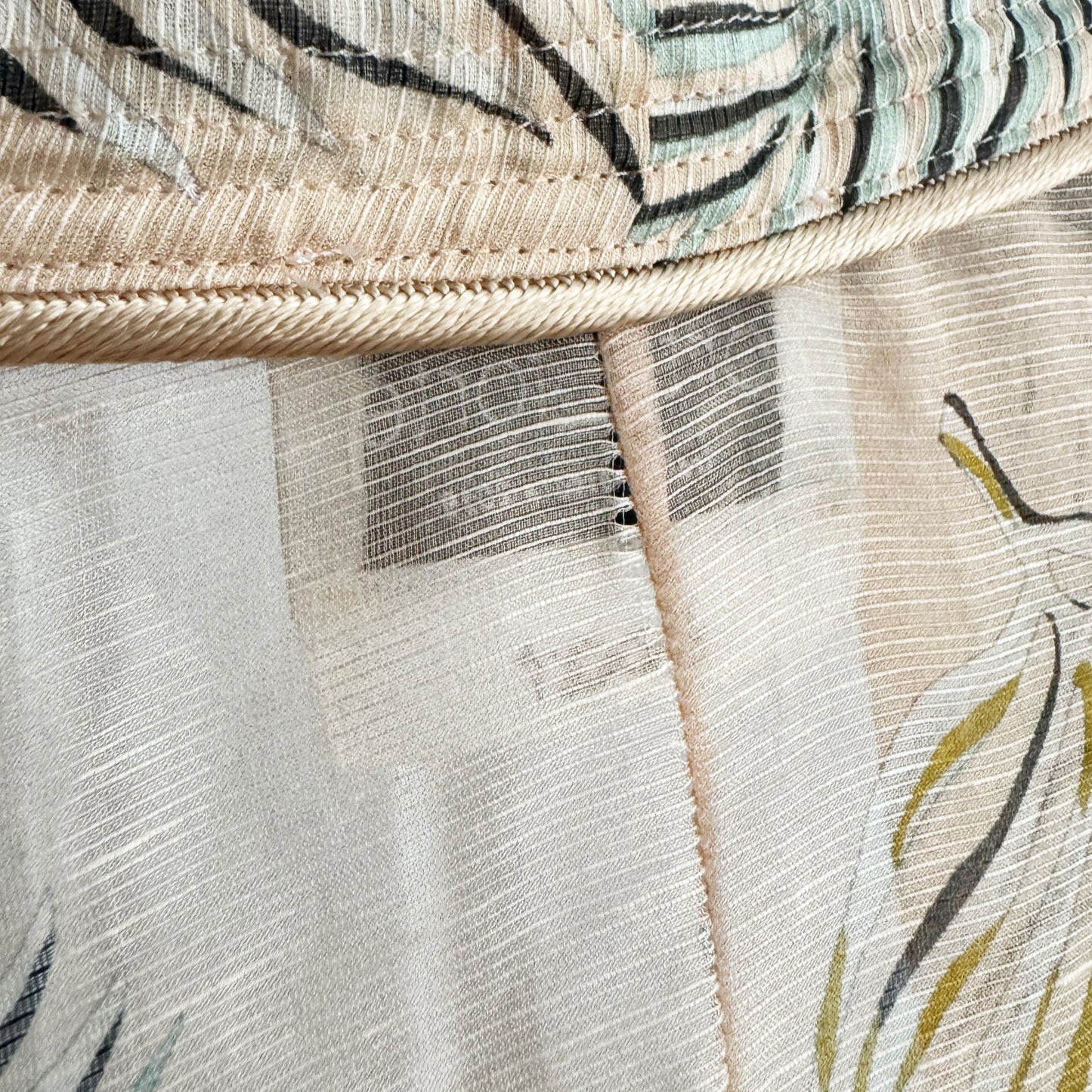 Forte_Forte Leaf Printed Voile Duster in Blush, size "III" (size Large)