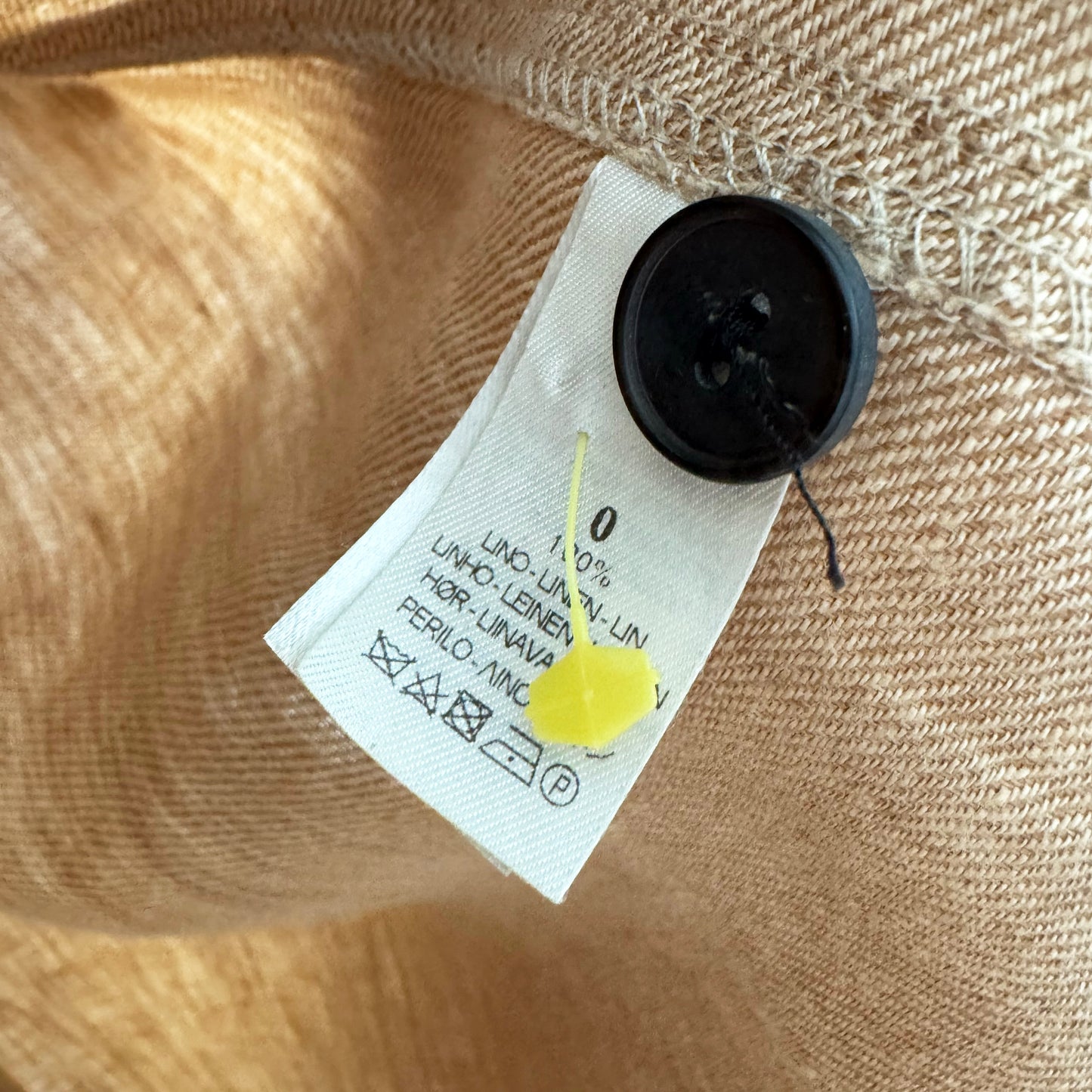 Forte.Forte Crossover Back Slouchy Linen Jacket in Tan, size "0" (fits size small)