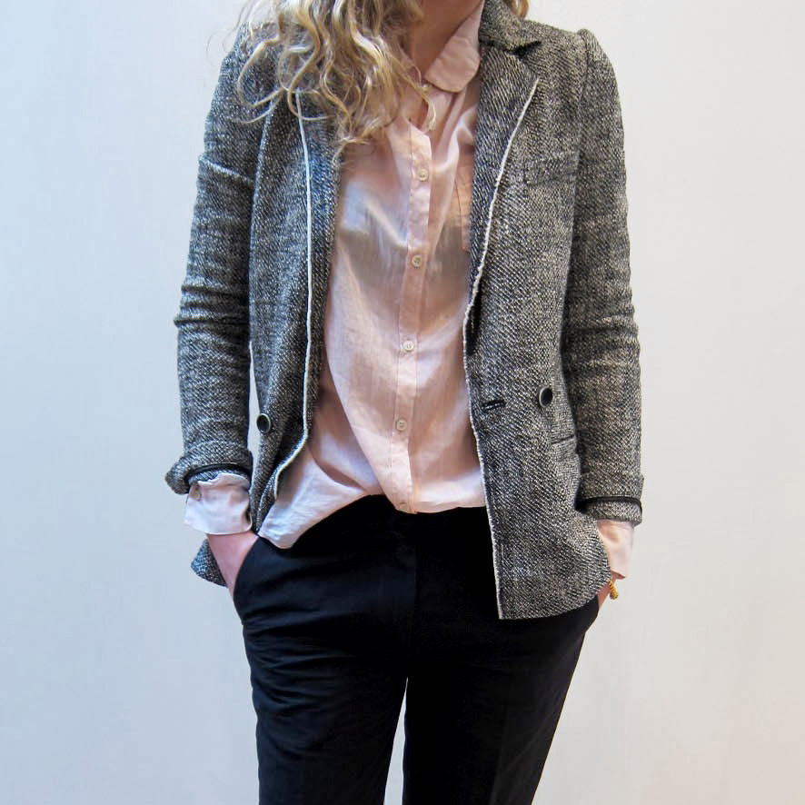 Forte.Forte "Il Tweed" Knit Cotton Blazer, size "0" (size XS)