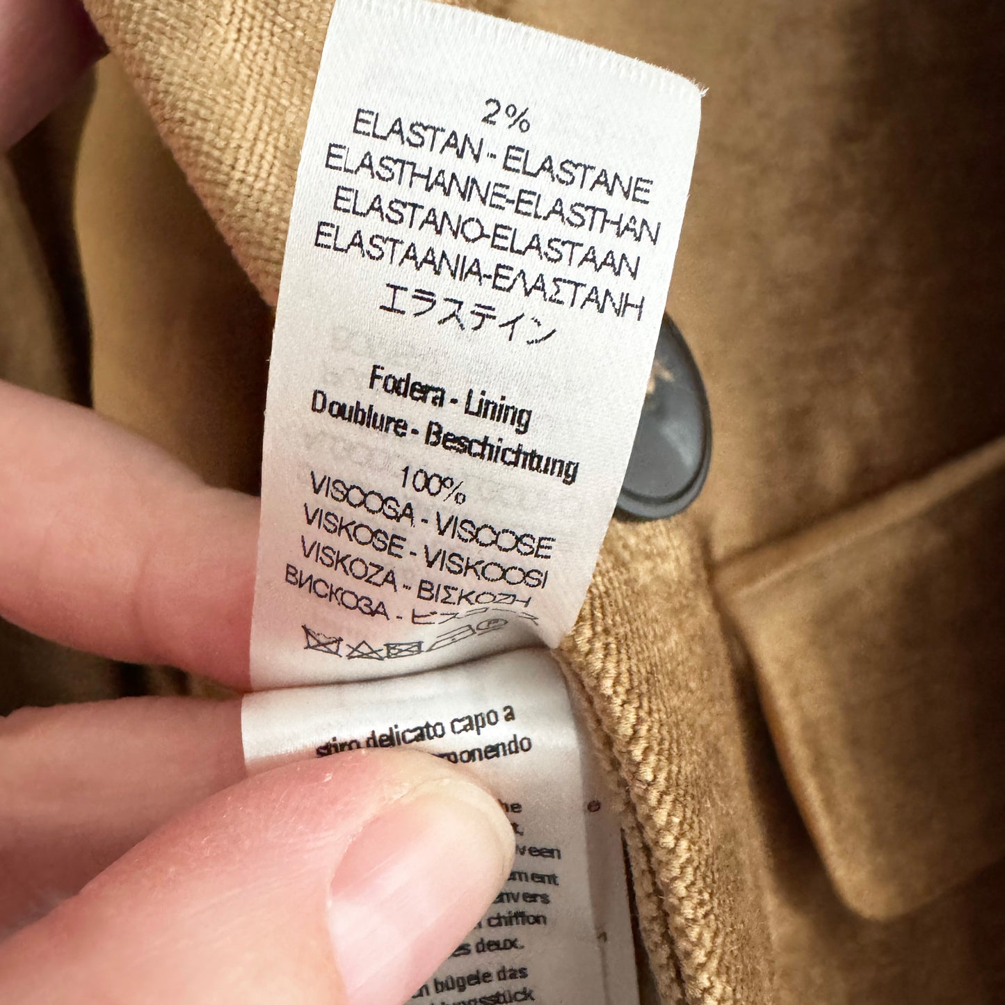 Forte.Forte Stretch Velvet Blazer in Gold, size "0" (XS)