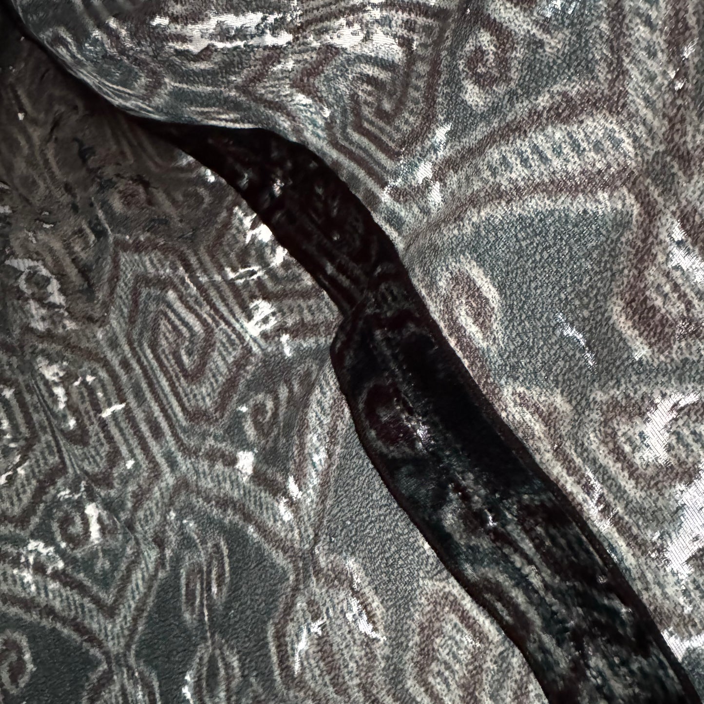 Forte_Forte Velvet Duster Jacket in Teal, size "I" (Size Small)