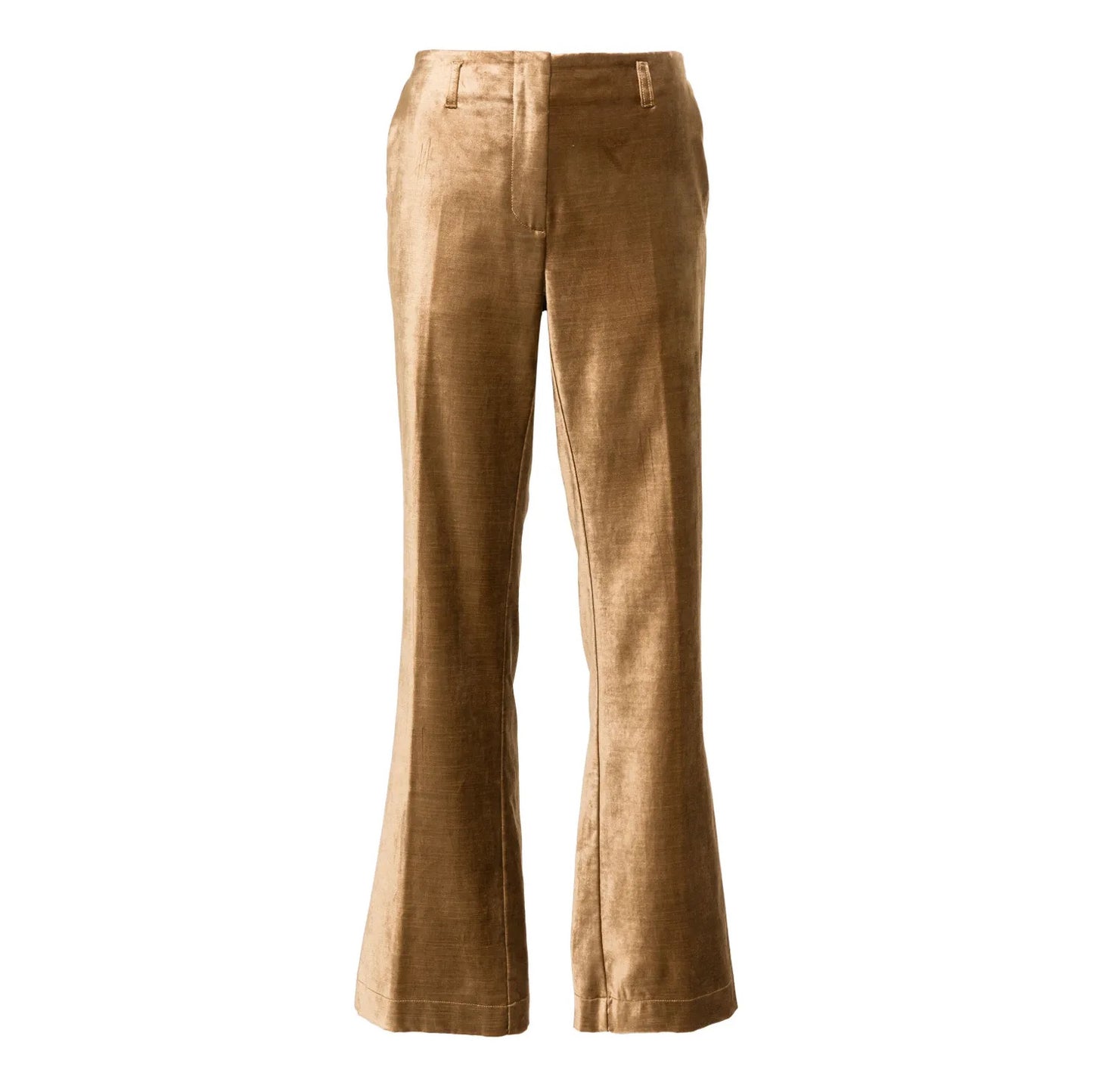 Forte.Forte Stretch Velvet Trousers in Gold, size "0" (XS)