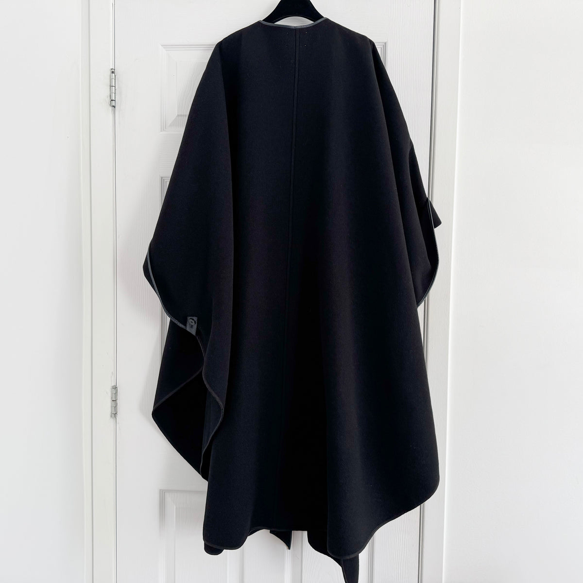 Forte_Forte Wool Cape in Black, One size Only