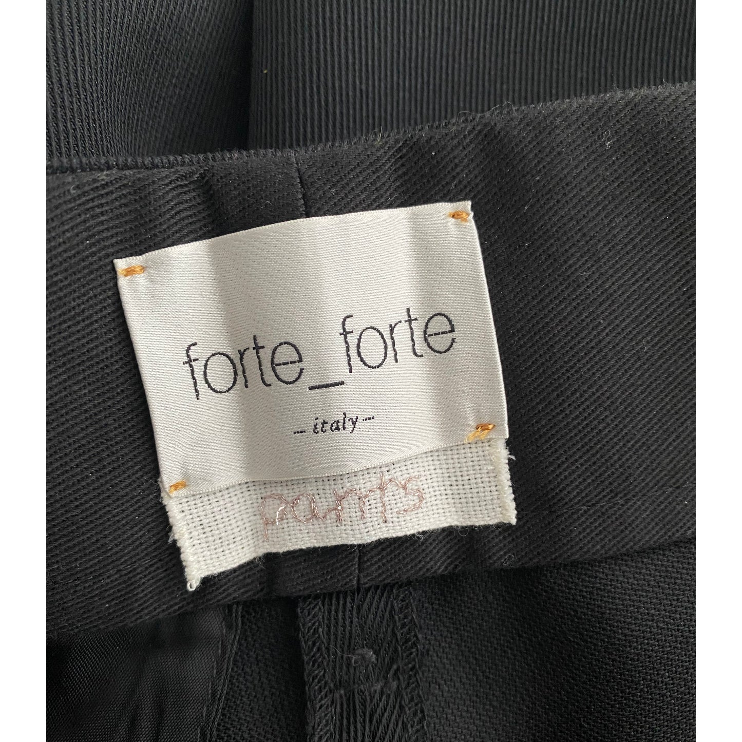 Forte.Forte Pleated Black Wool Cropped Trousers, size "III" (fits size 10)