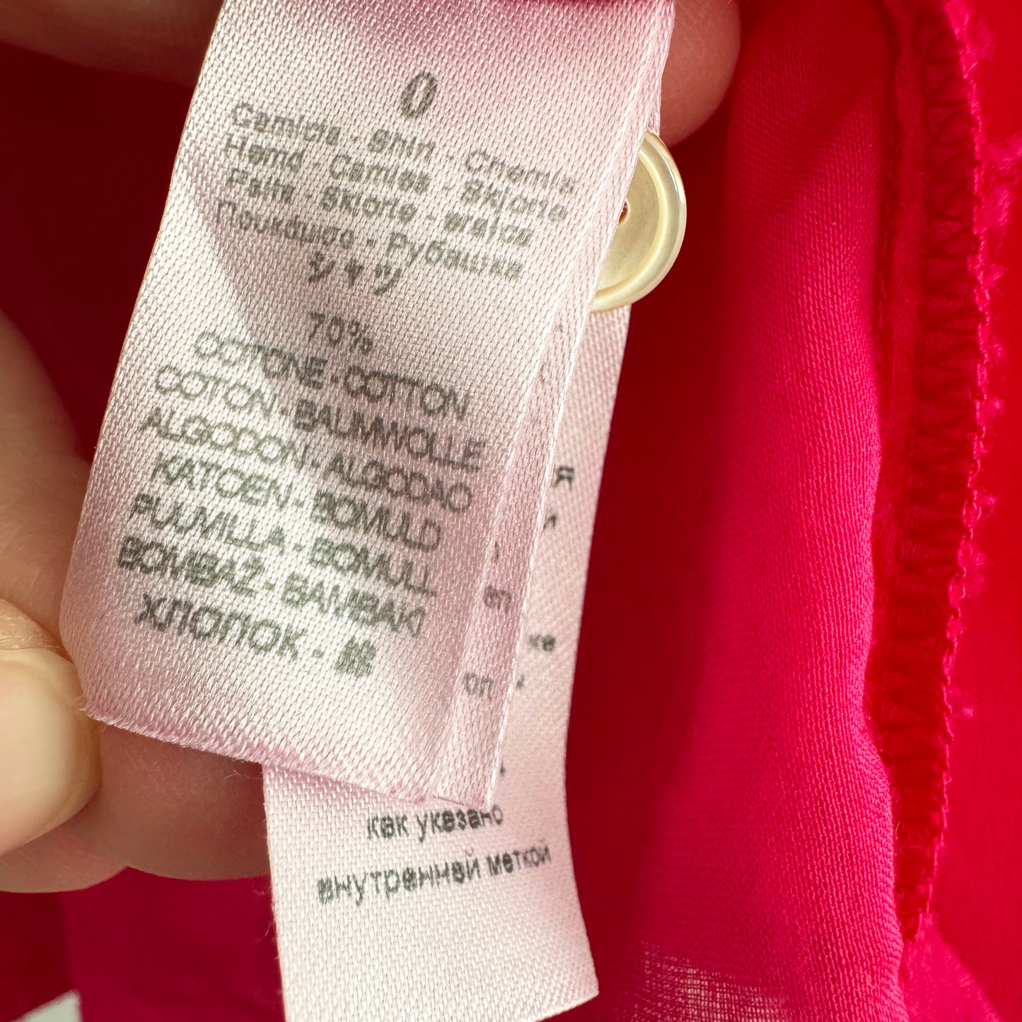 Forte_Forte Oversize Voile Blouse in Fushia Pink, size "0" (fits XS/S)