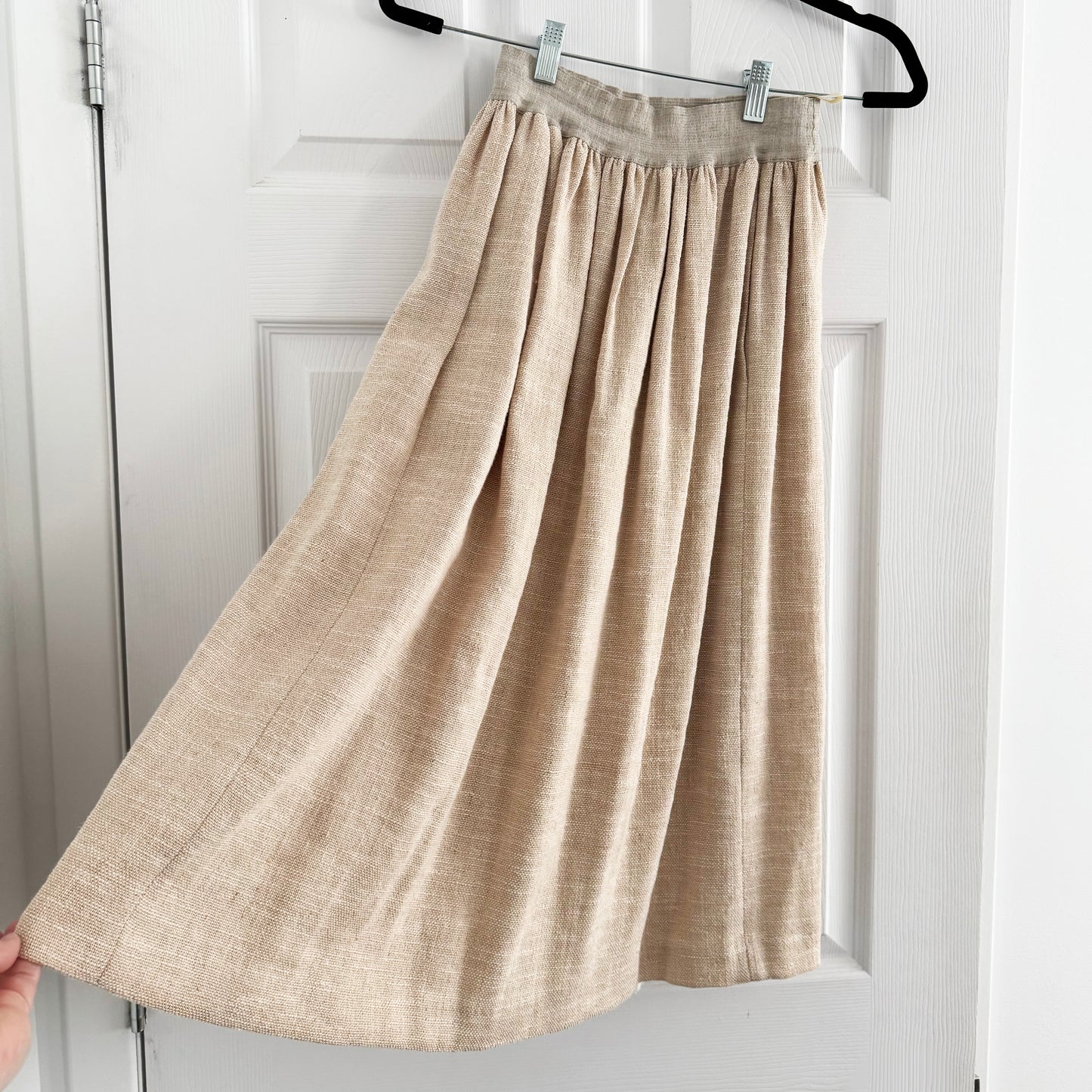 Forte.Forte Linen Skirt in Beige, size "II" (fits anyone in the S-M range)