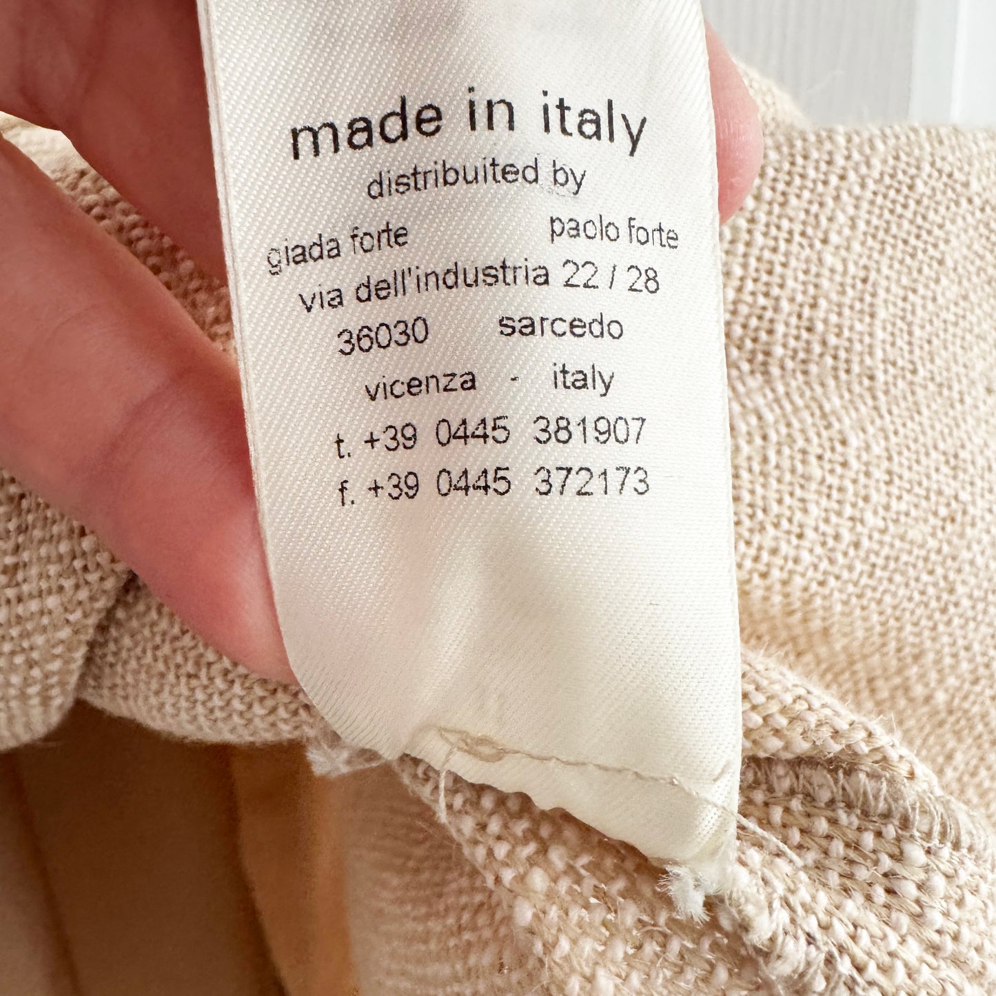 Forte.Forte Linen Skirt in Beige, size "II" (fits anyone in the S-M range)