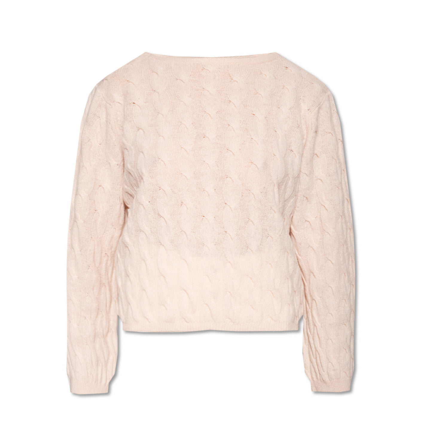 Forte.Forte Blush Pink Cable Knit Sweater, size "1" (size small)