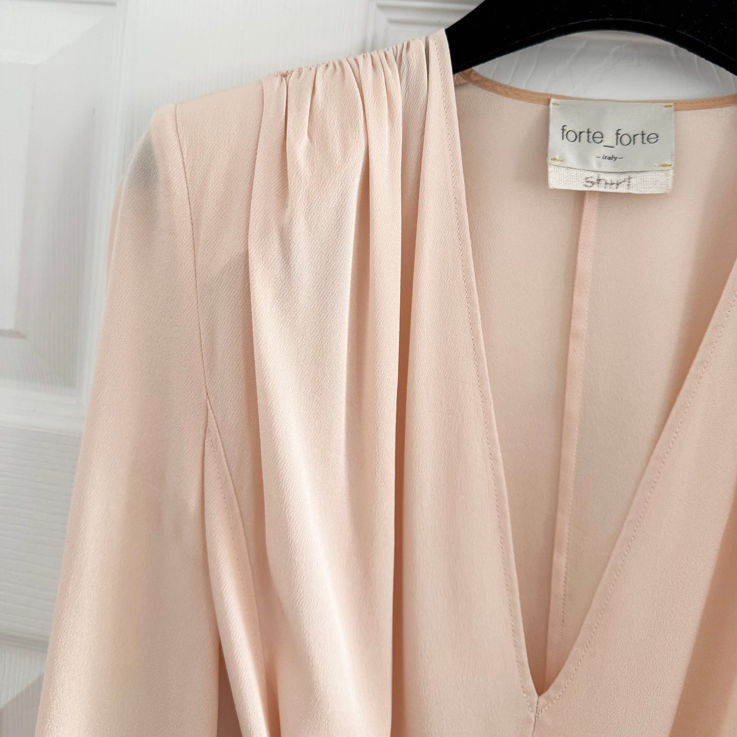 Forte.Forte Long Sleeve Wrap Blouse and Pink, size "0" (XS)