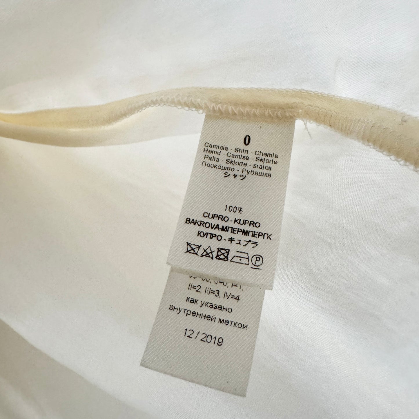 Forte_Forte "Il Satin" Gathered Neck Blouse in Ivory, size 0 (fits roomy like S-M?)