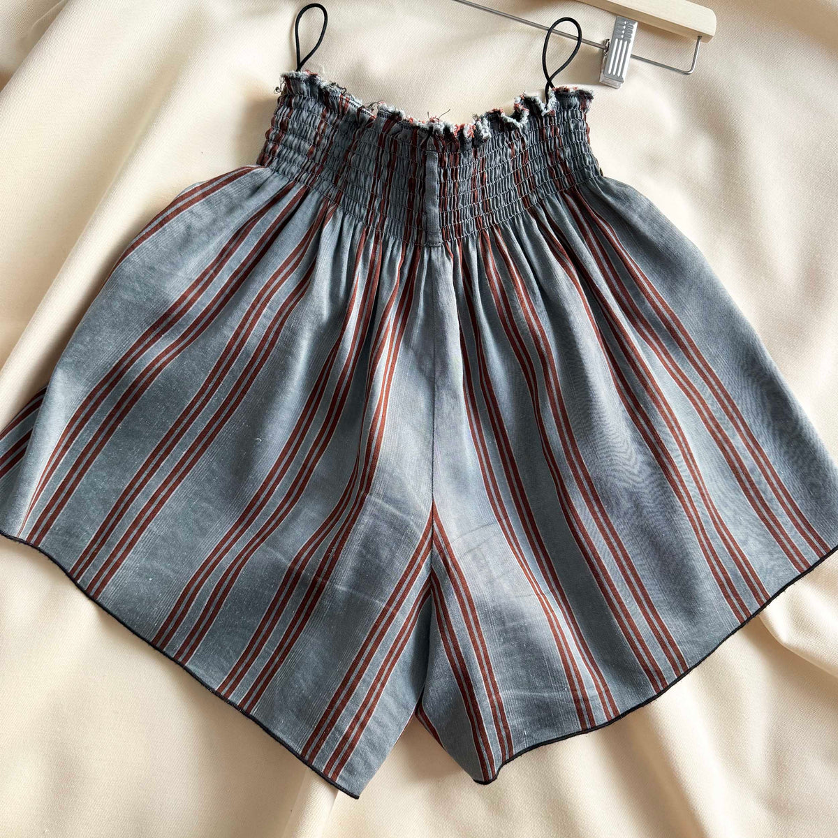 Forte_Forte Pinstripe Shorts with Elastic Waist, size "1" (size Small)
