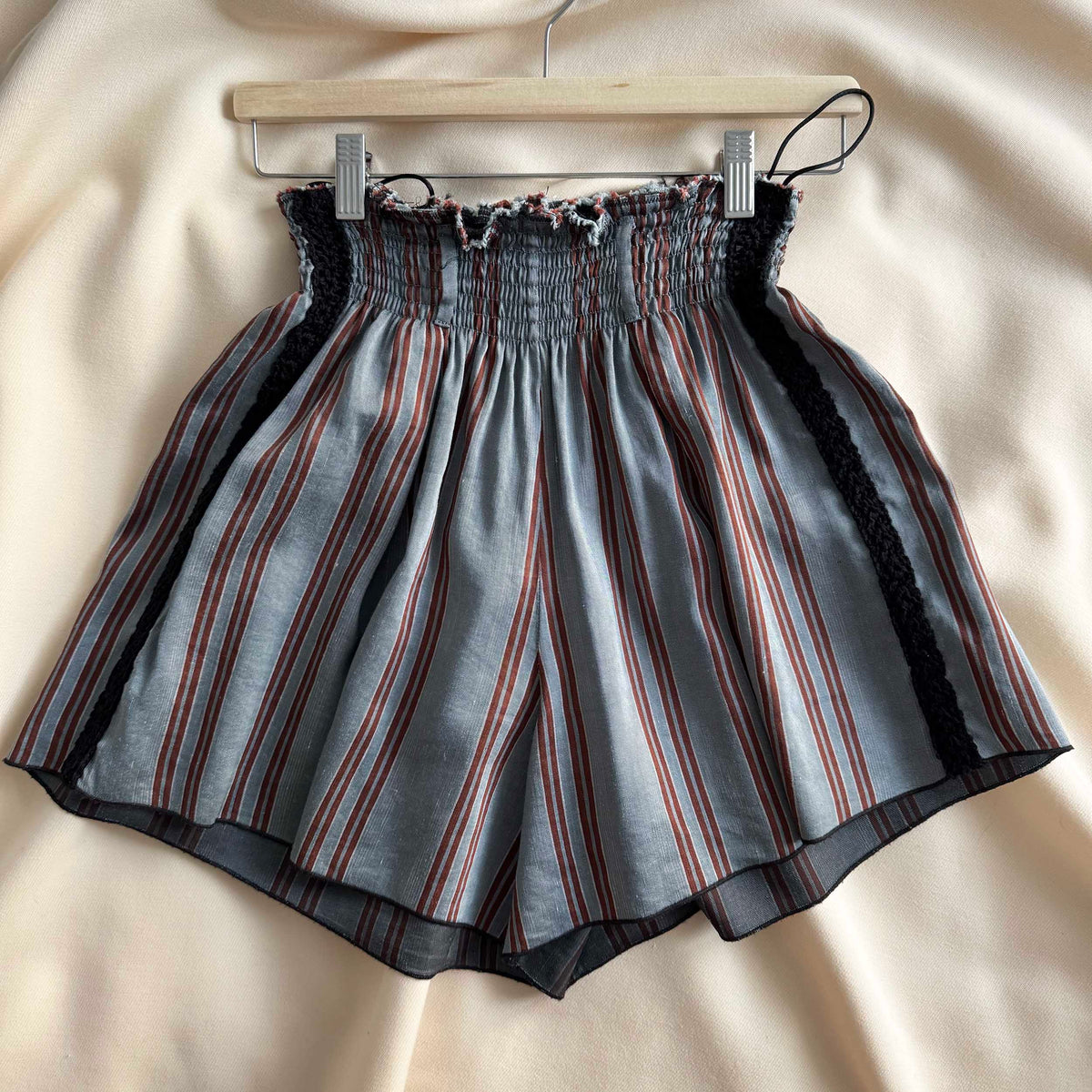 Forte_Forte Pinstripe Shorts with Elastic Waist, size "1" (size Small)