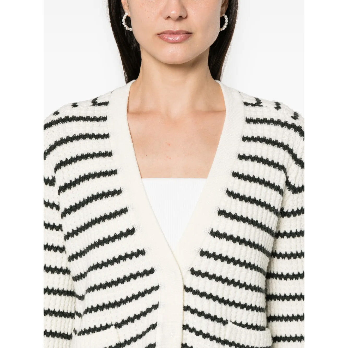 Forte_Forte Striped Wool Cardigan, size "0" (fits XS/S)