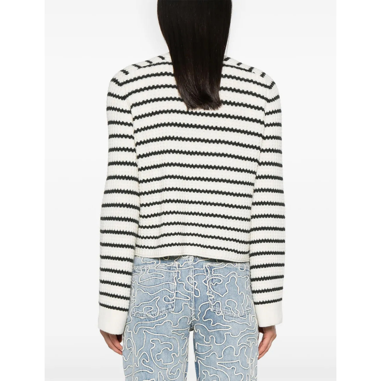 Forte_Forte Striped Wool Cardigan, size "0" (fits XS/S)