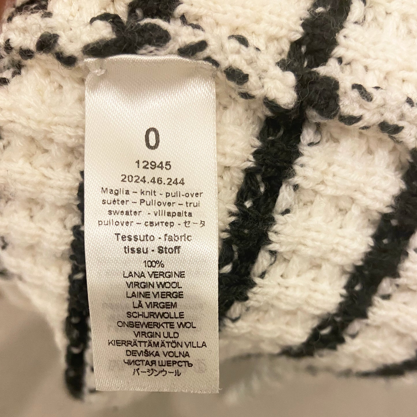 Forte_Forte Striped Wool Cardigan, size "0" (fits XS/S)